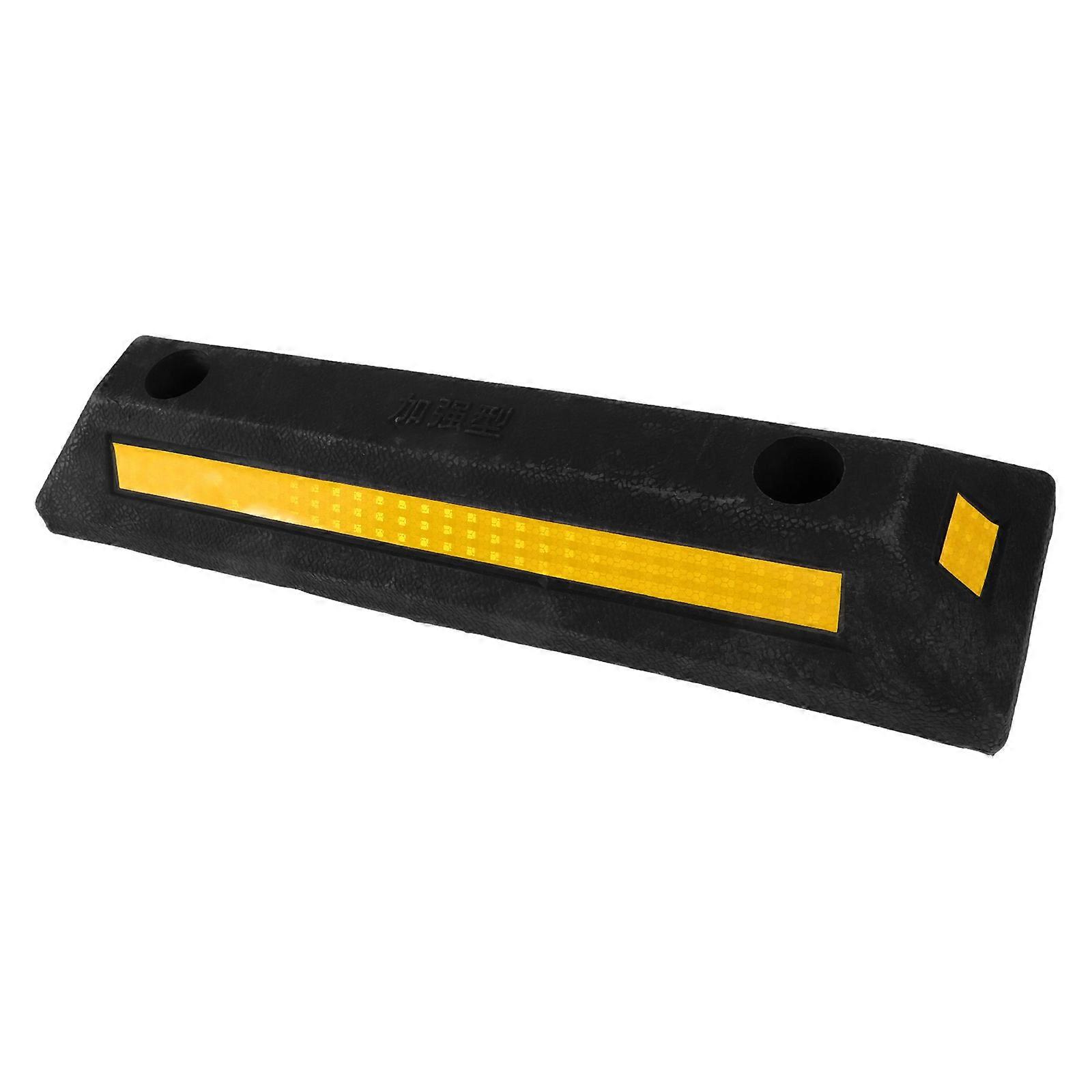 Wheel Stopper For Garage Parking Block Suitable For Car Owners And Drivers Made Of Rubber Featuring Vehicle Positioning Design 1Set