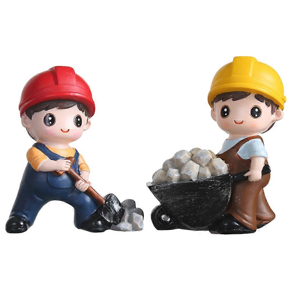 Baby Shower Cake Decorations Boy Engineering Boy Design Desk Table Decoration 2Pcs