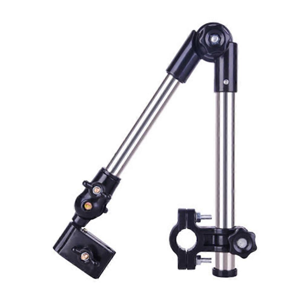 حامل مظلة الدراجة مصنوع من الفولاذ المقاوم للصدأ ABS أسود قابل للتعديل 2 قسم أنبوب للمقود