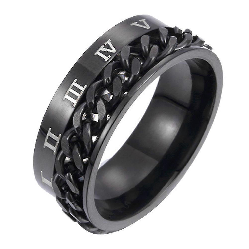 Steel Rotatable Ring for Decoration Simple Fashion Design Unisex Ring Size 1PC