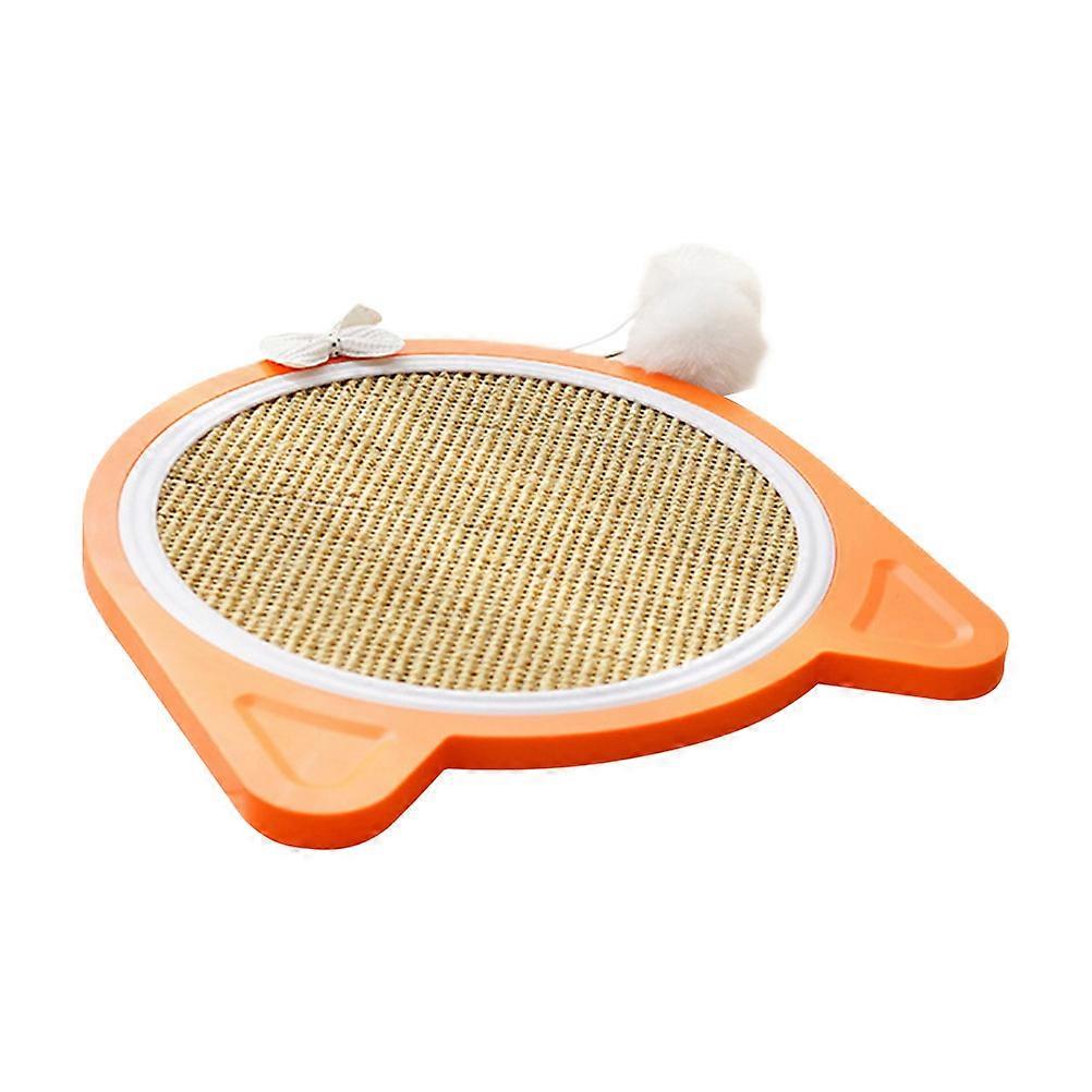 Cat Scratching Toy Flat Cat Scratching Board Cat Plaything Indoor Use 34X32X2CM Sisal 1Pack