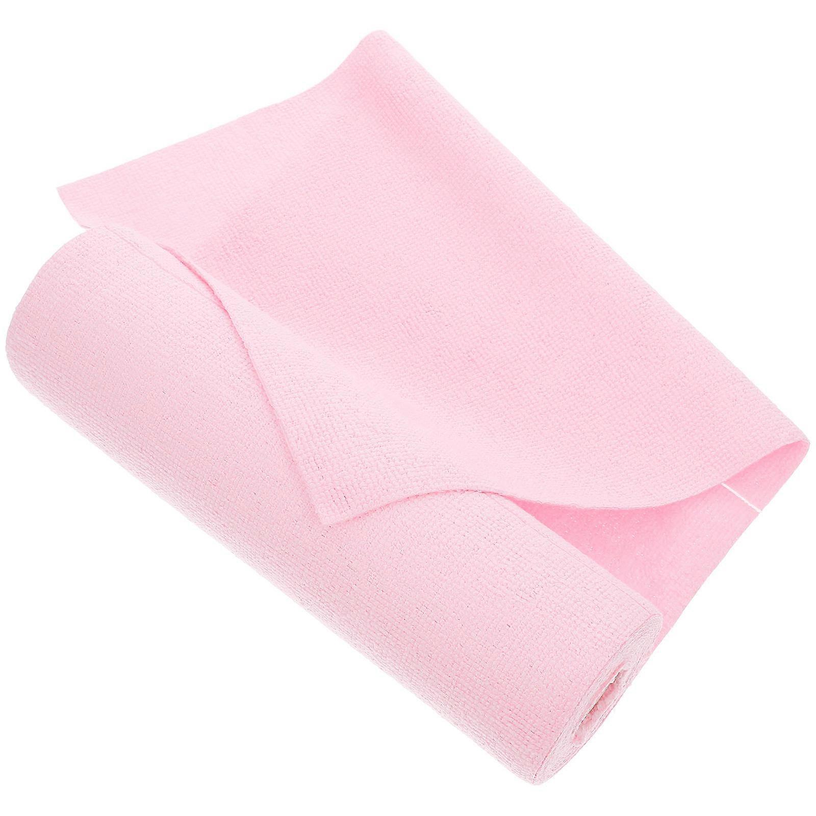 Pink Microfiber Cleaning Cloths Roll for Kitchen with Design Reusable and Absorbent 12 inches wide