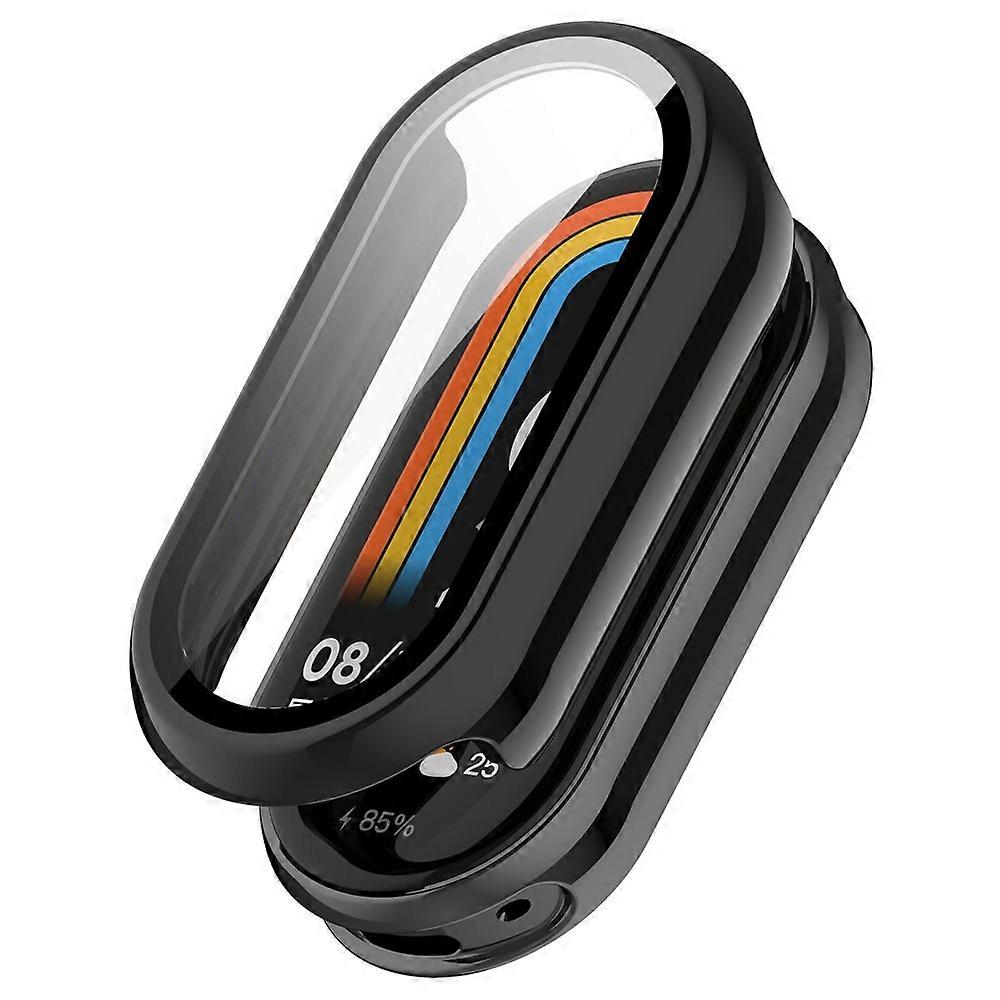 Compatible For Xiaomi Smart Band 10 Ceramic / 9 Ceramic / 8 Watch Case PC Frame Cover with Tempered Glass Screen Film