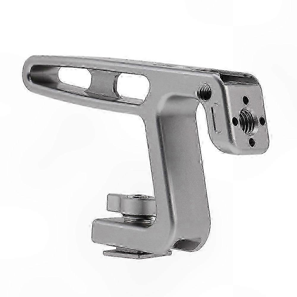Compact Camera Grip with Cold Shoe and ARRI Mount for Vlogging and Live Streaming Setups