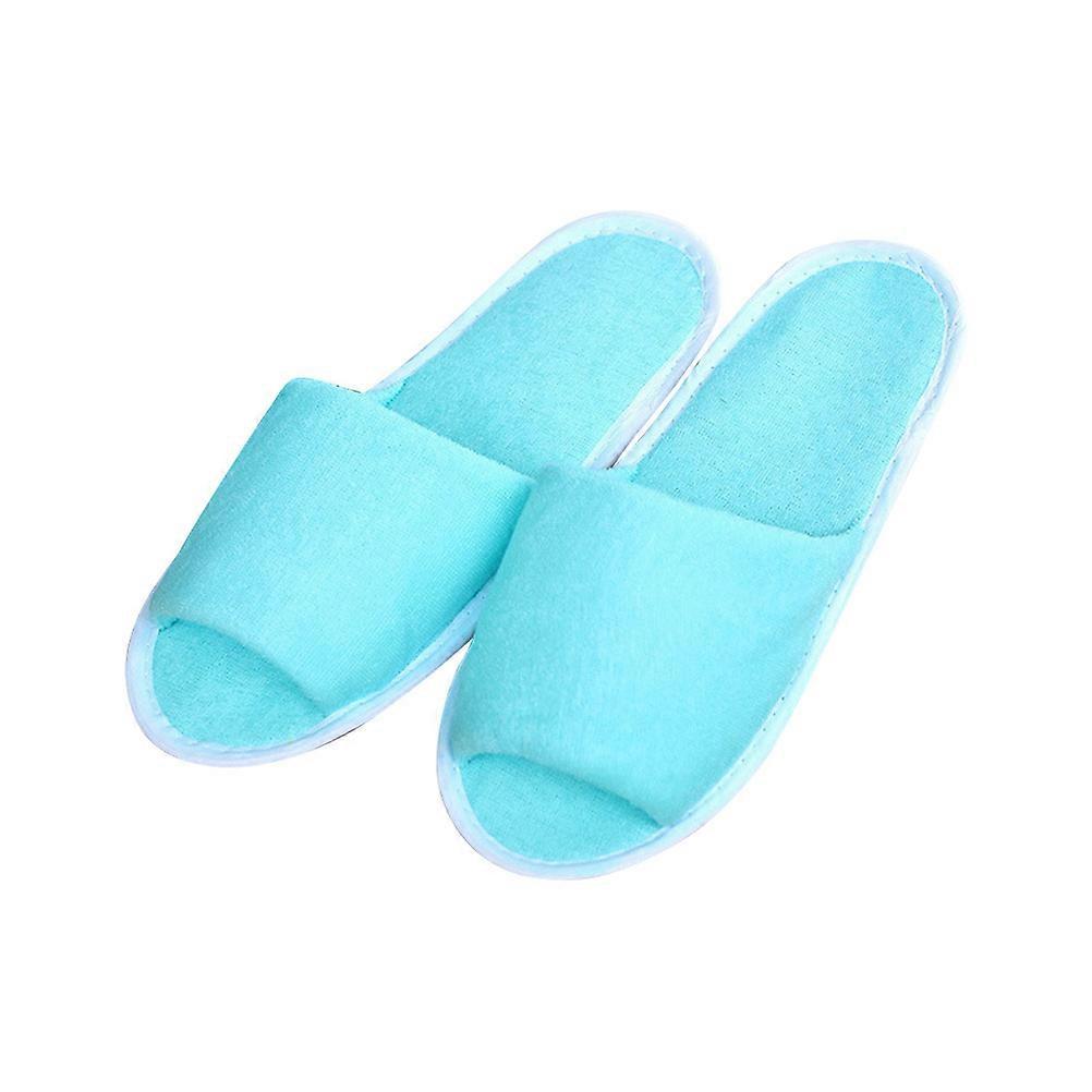 pantoufles jetables portables pour les femmes à l’usage de l’hôtel pliant antidérapant bleu design 4 paires