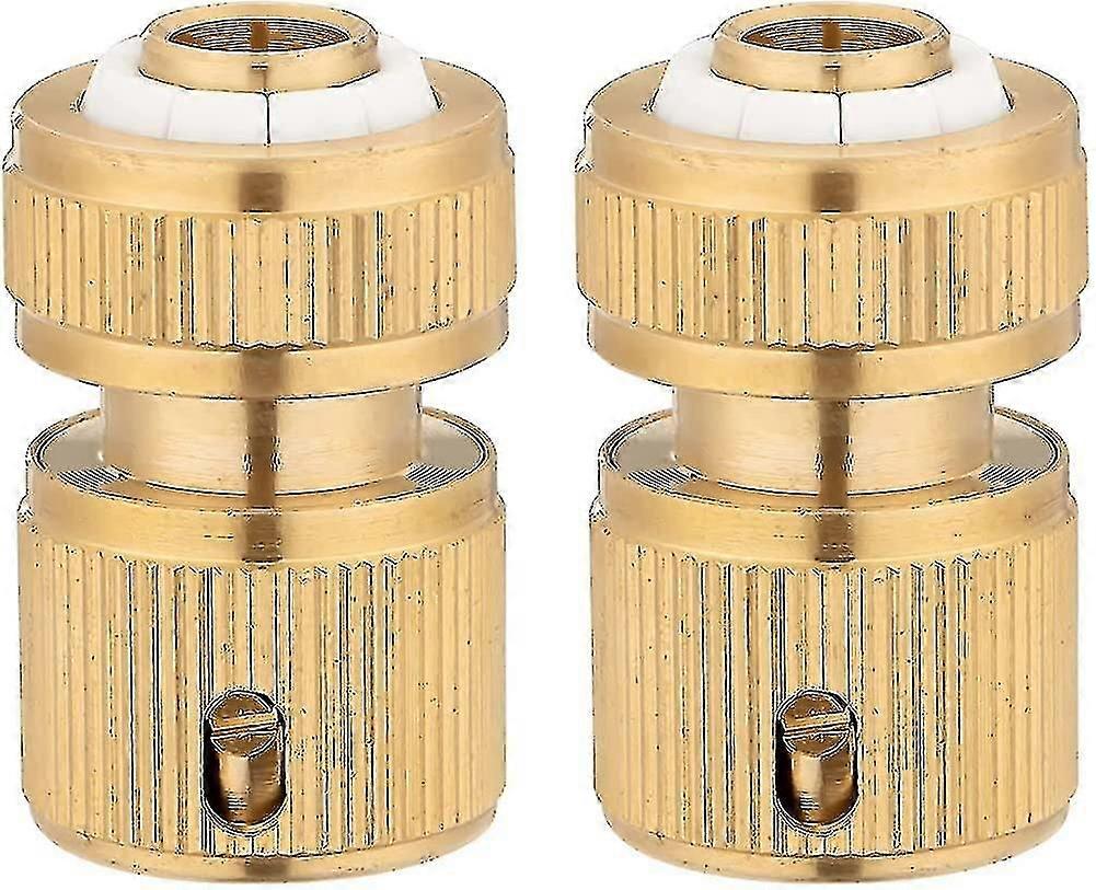 2 Pieces Brass Quick Coupling 1/2 ". Hose Section And Hose Connector