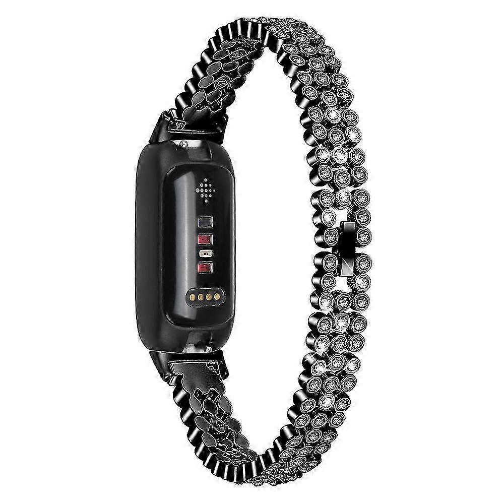 For Fitbit Inspire 3 Replacement Band - Adjustable Bamboo Grain PU Leather Strap