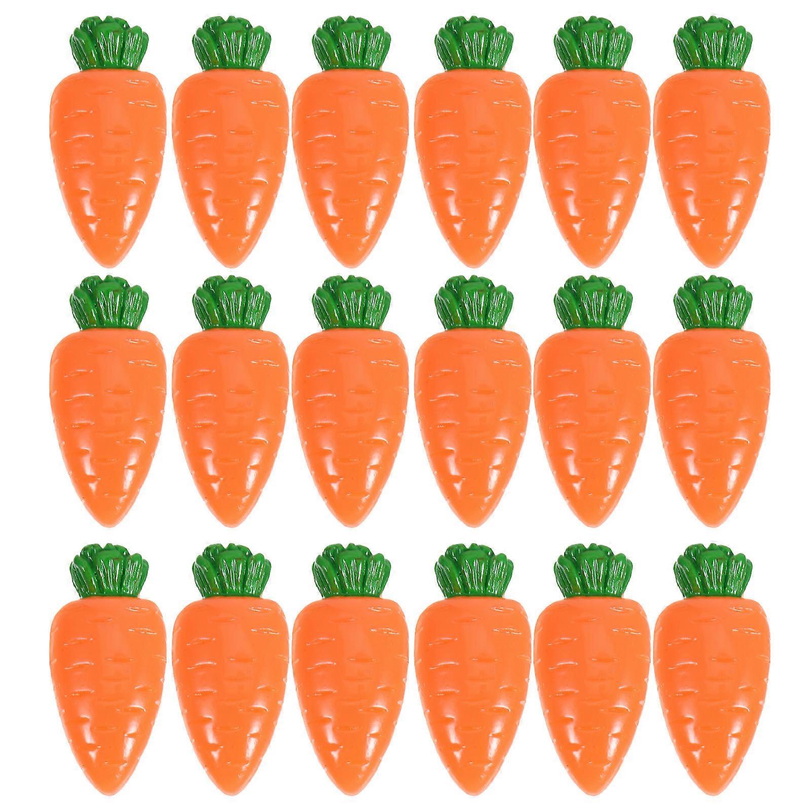 20pcs Flatback Carrot Charms for DIY Resin Craft Embellishments Making Supplies