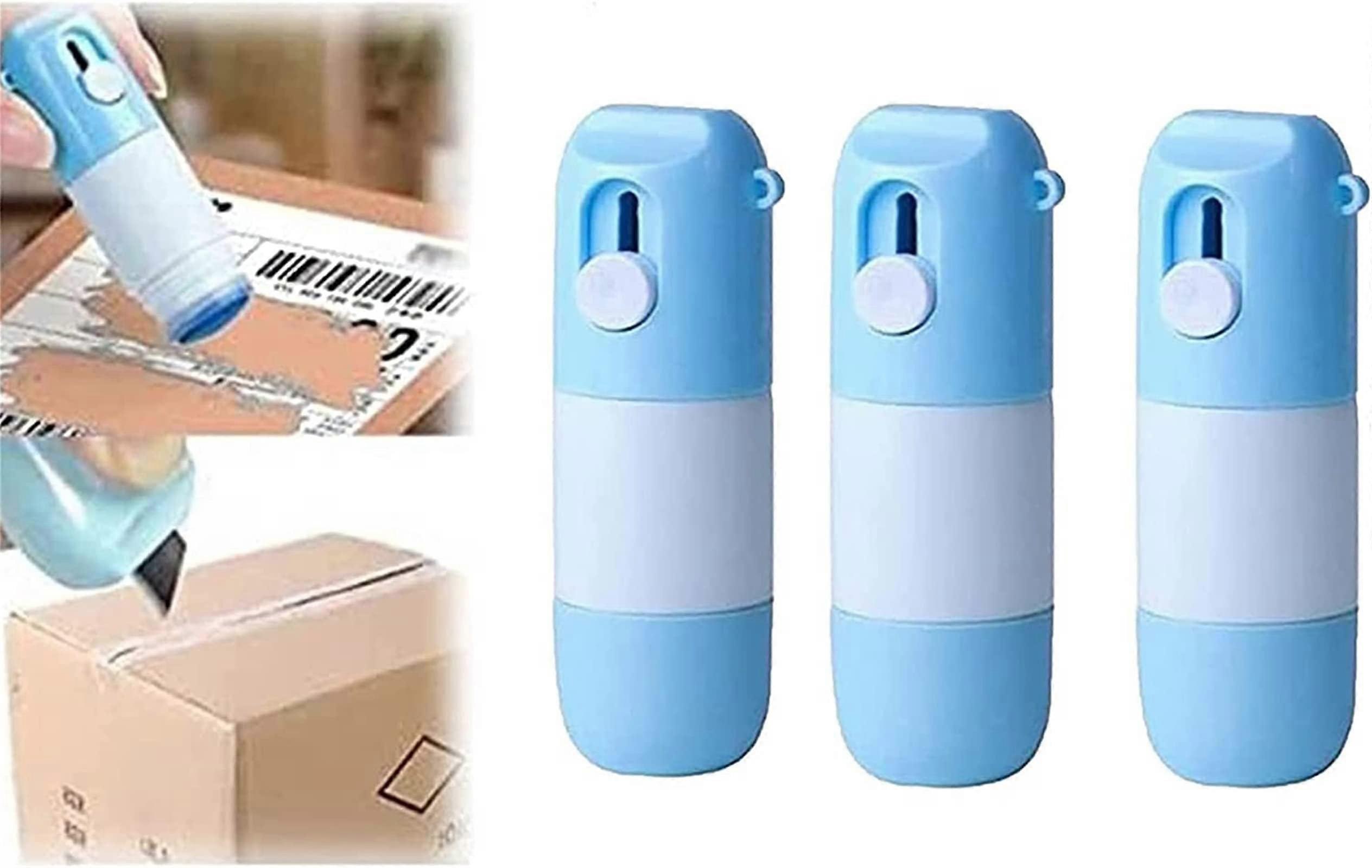 Thermo Paper Correction Fluid with Unpacking Knife, Portable Anti-Leak Privacy Liquid for Package Labels and Invoices