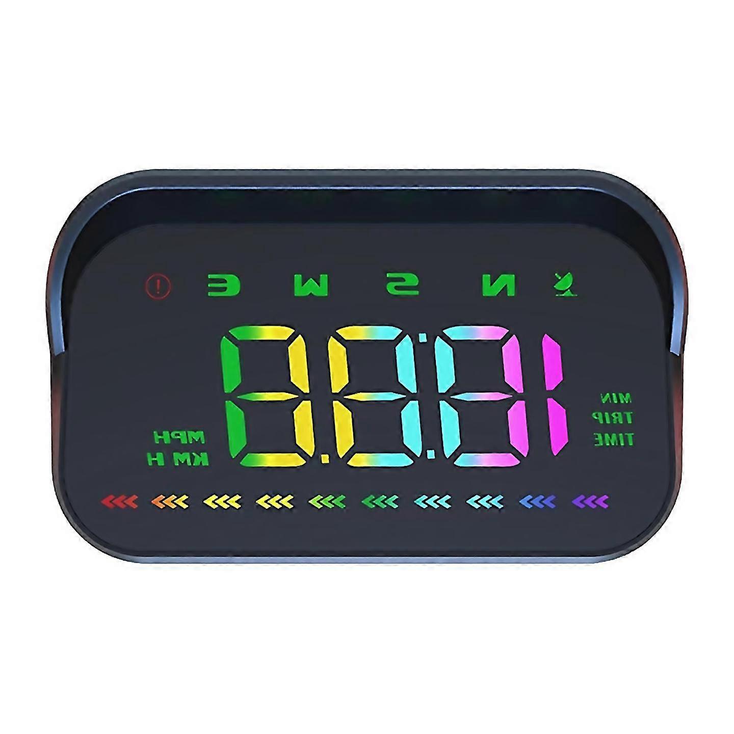Car Hud Gps Head Up Display Windshield Projector Mph Kmh Speedometer Projector Compass Overspeed Ala