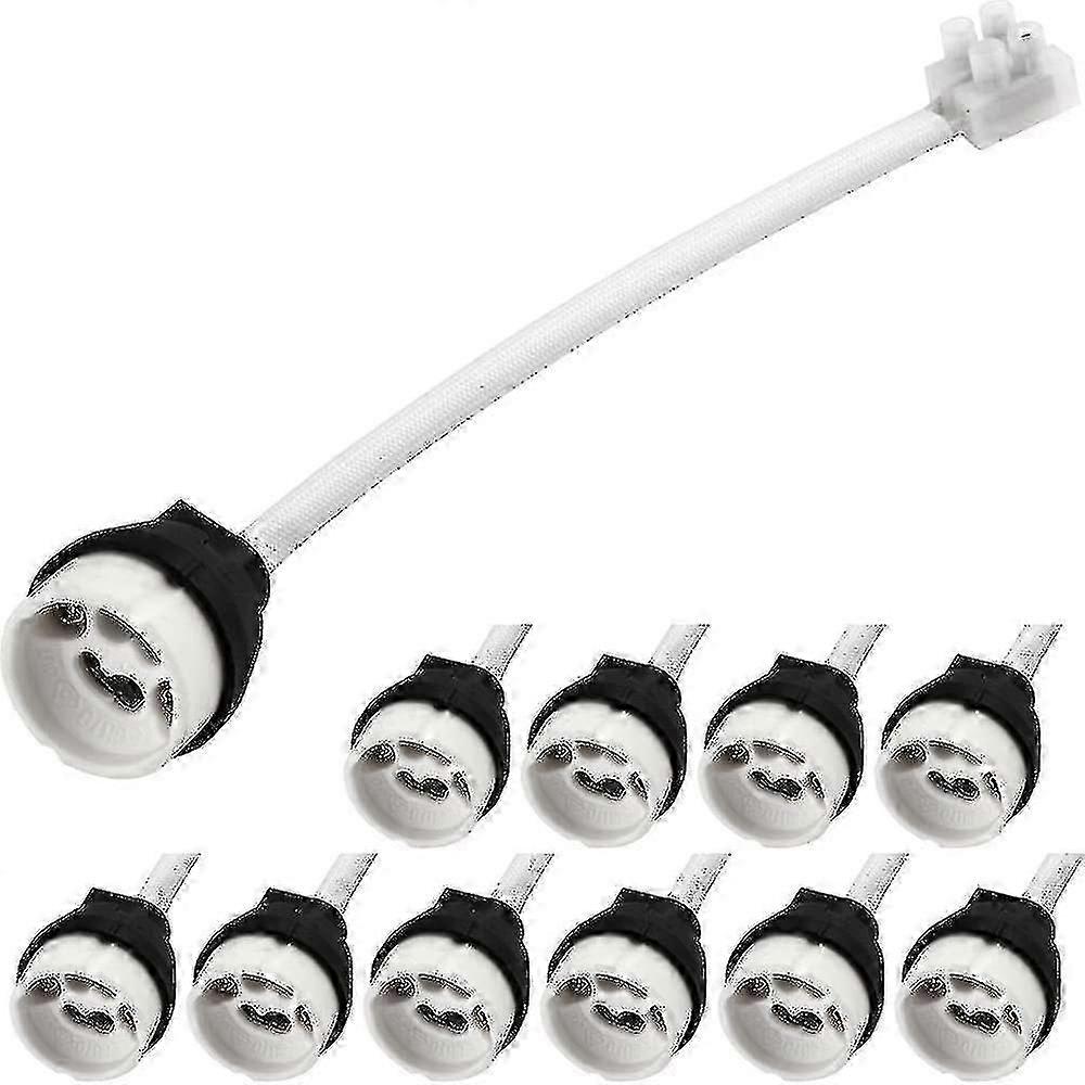 10 Pcs Gu10 Standard Light Bulb Socket Terminal Lamp Holder And Terminal Block/bridge 2025
