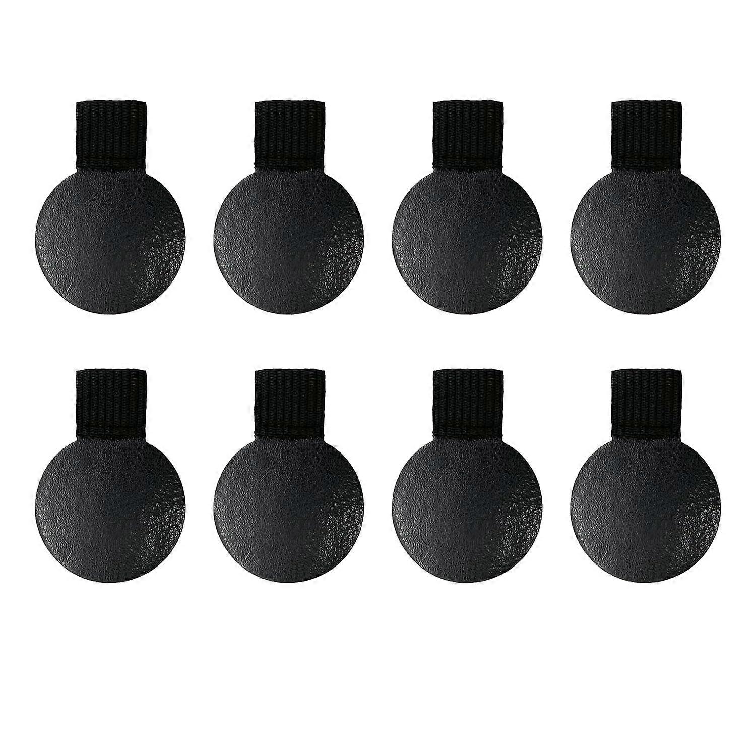 Elastic Pen Loops Pack of 8, Self-Adhesive Leather Pen Holders with Waterproof Elastic Loops for Notebooks and Calendars, Black
