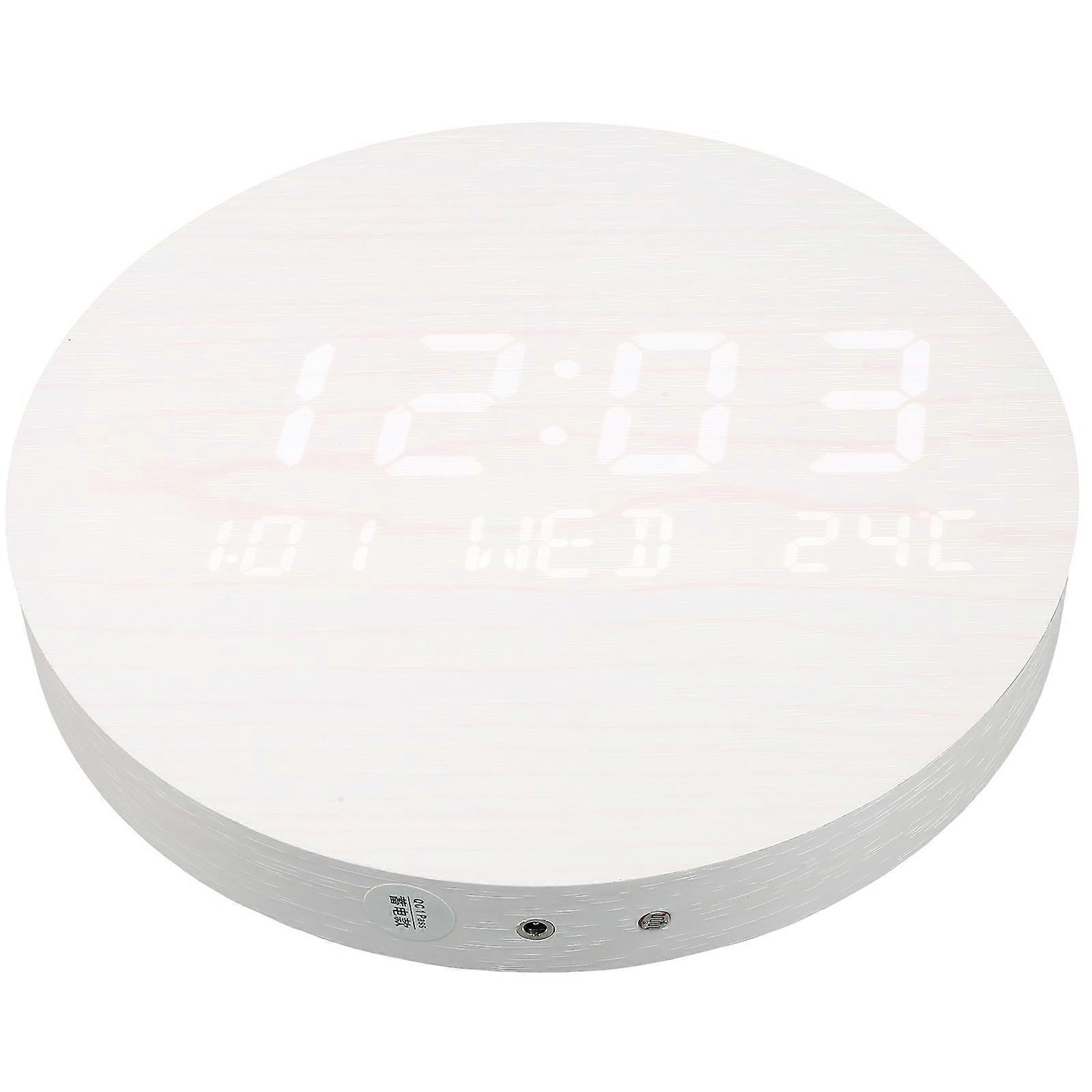 Wooden Desk Clock 1Pack With Clear Mirror Feature Perfect For Adults In Bedroom Or Office