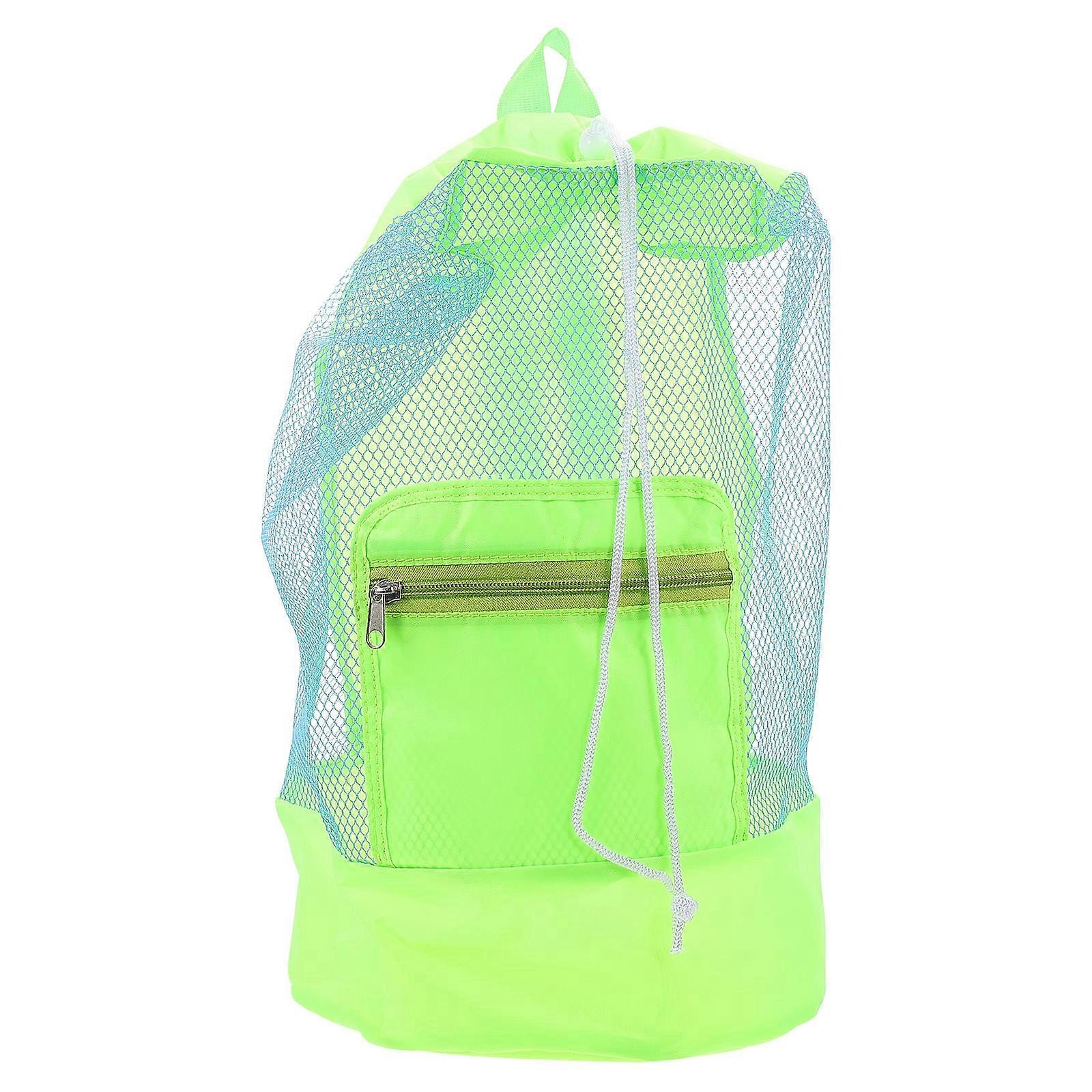 Large Mesh Beach Bag for Toys and Swimming Set Kids Toy Storage Pouch Backpack