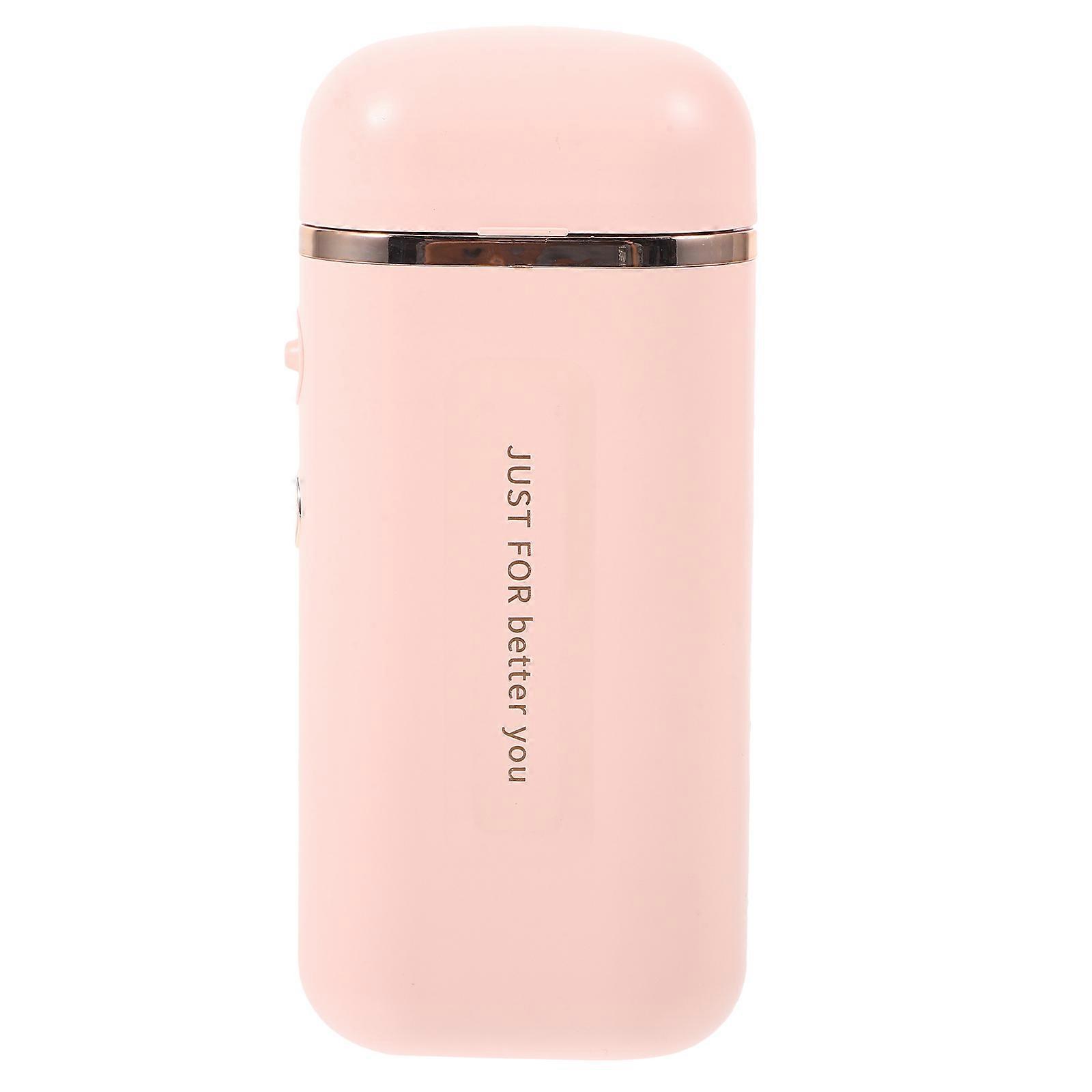 Portable Pink Facial Steamer with Fine Workmanship for Home Use ABS Brass Mini Size