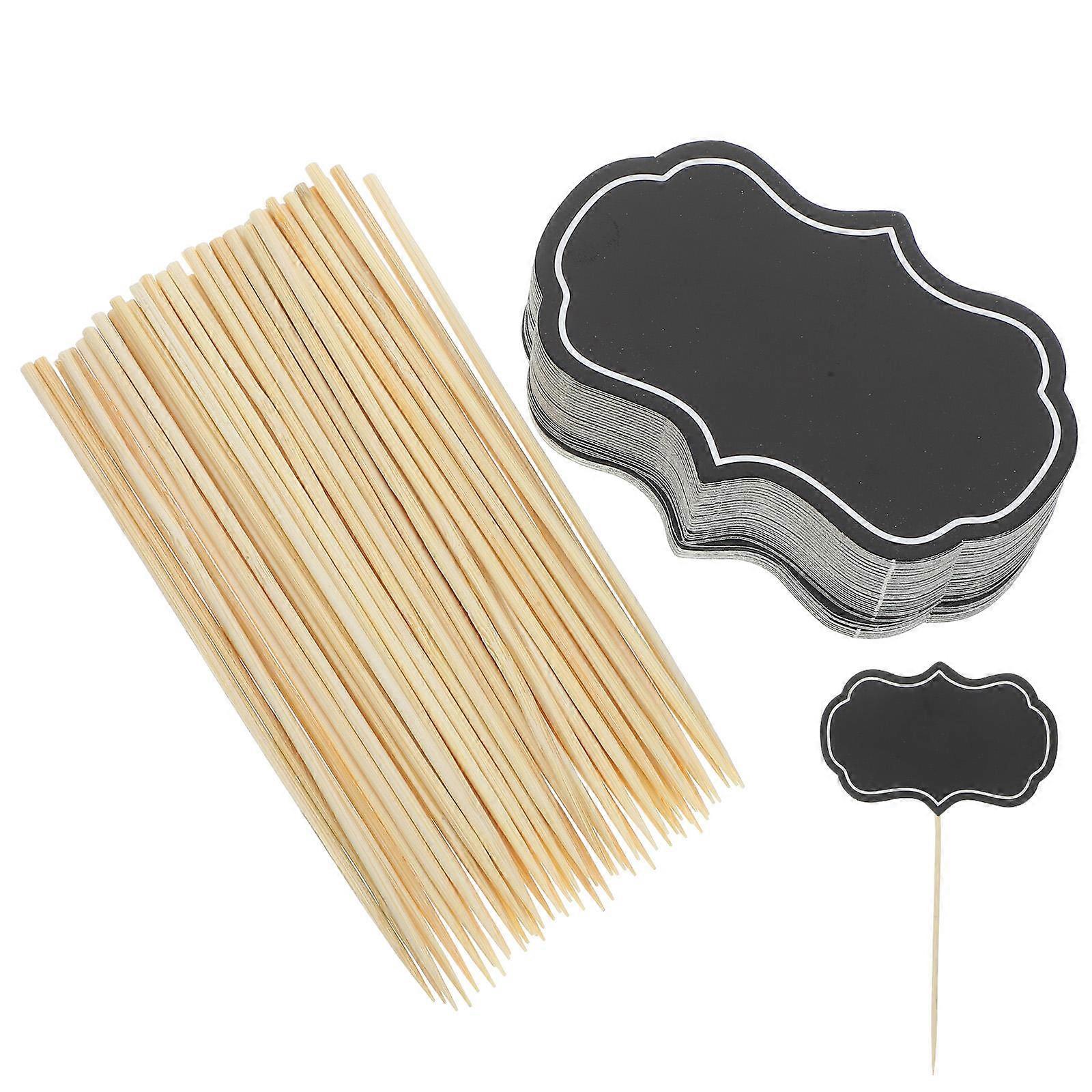 50Pcs Black Food Markers Perfect For Identifying Cake And Cupcake Items In Bakeries And Home Parties
