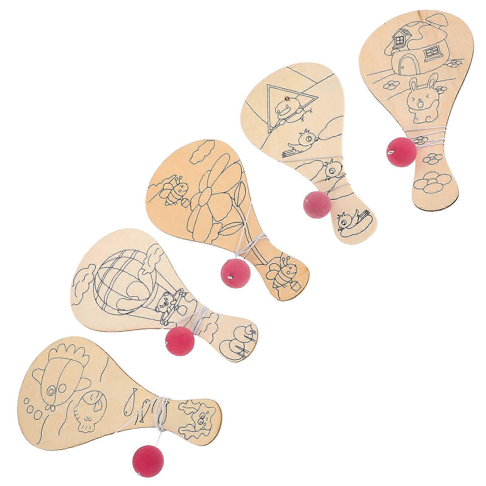 It looks like you're referring to a product description for a **DIY wooden painting racket craft kit**. These types of kits are often marketed as