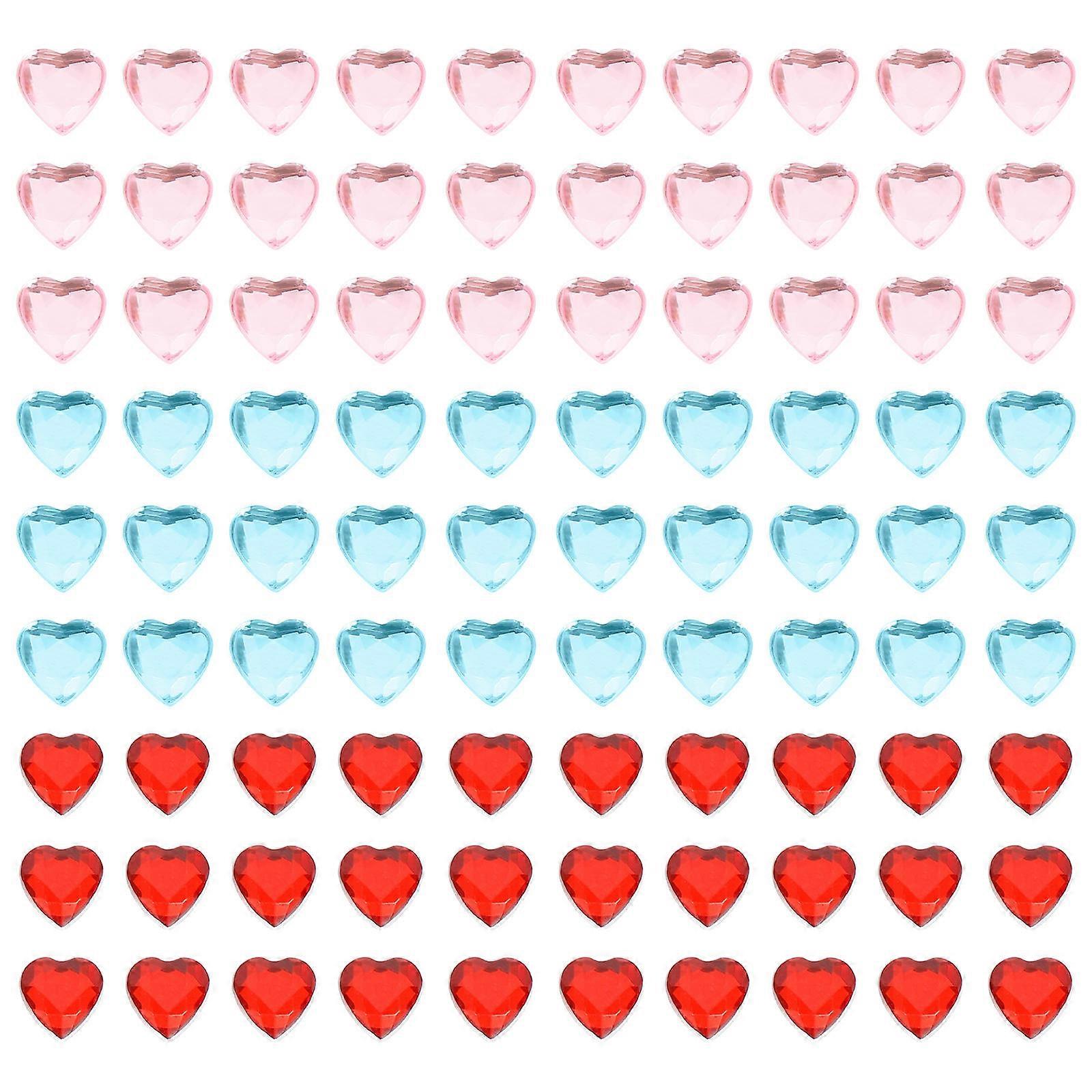 Red Heart Shape Acrylic Flat Back for DIY Craft Decoration and Jewelry Making 192 Pieces