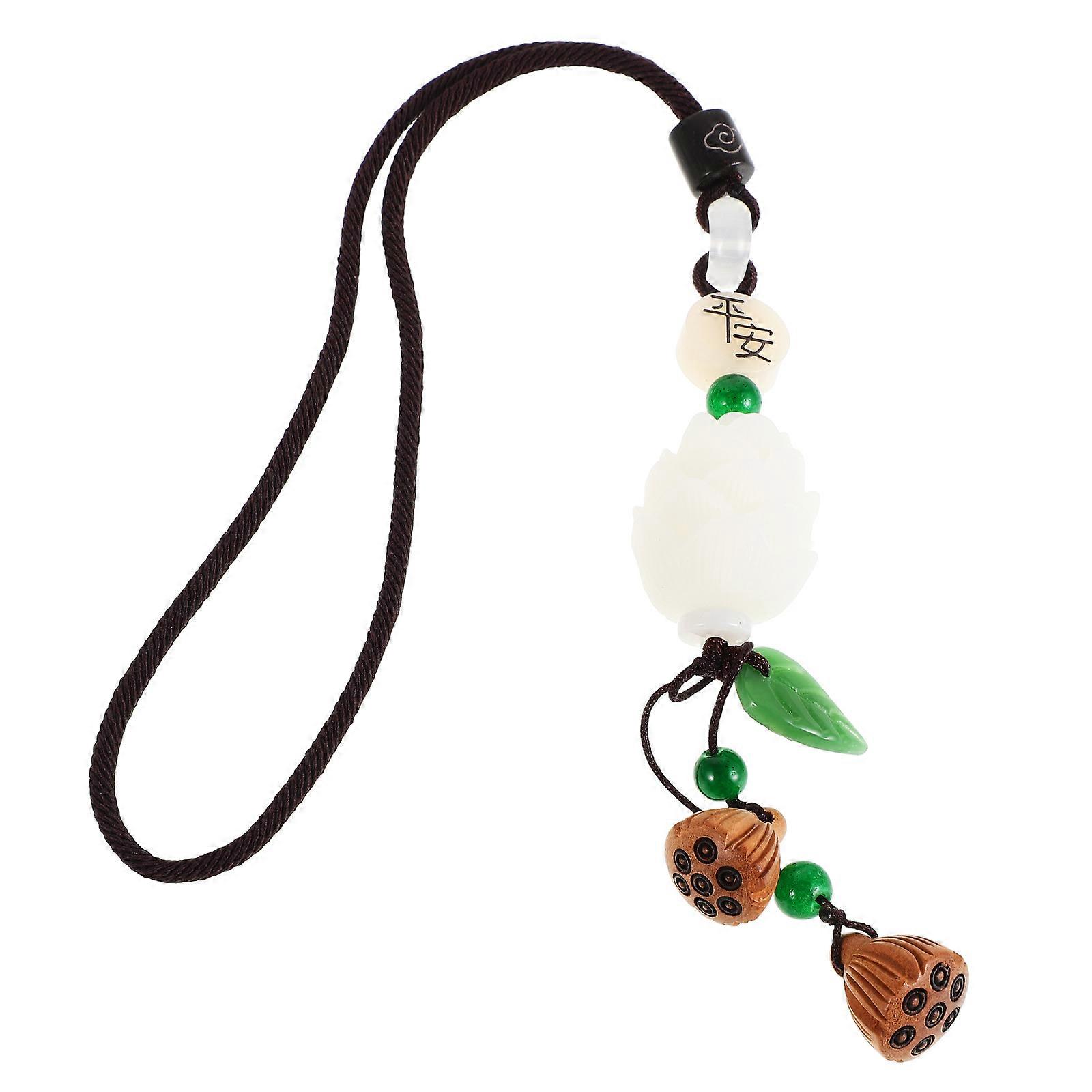 Interior Feng Shui Car Pendant for Rearview Mirror Hanging 1 Piece Multi Color Charm