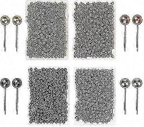 1000 Push Pins for Cork Board & Fabric Marking - 1/8" Round Metal Head Map Tacks & Push Pins