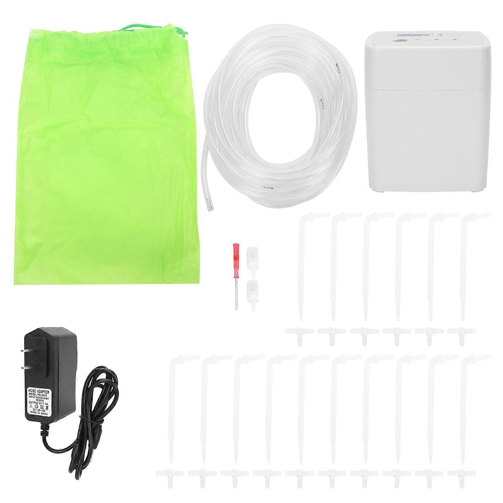 Automatic Watering Timer Intelligent Irrigation Controller Kit Garden Supplies US Plug 100?240VDouble Pump with 15 Droppers