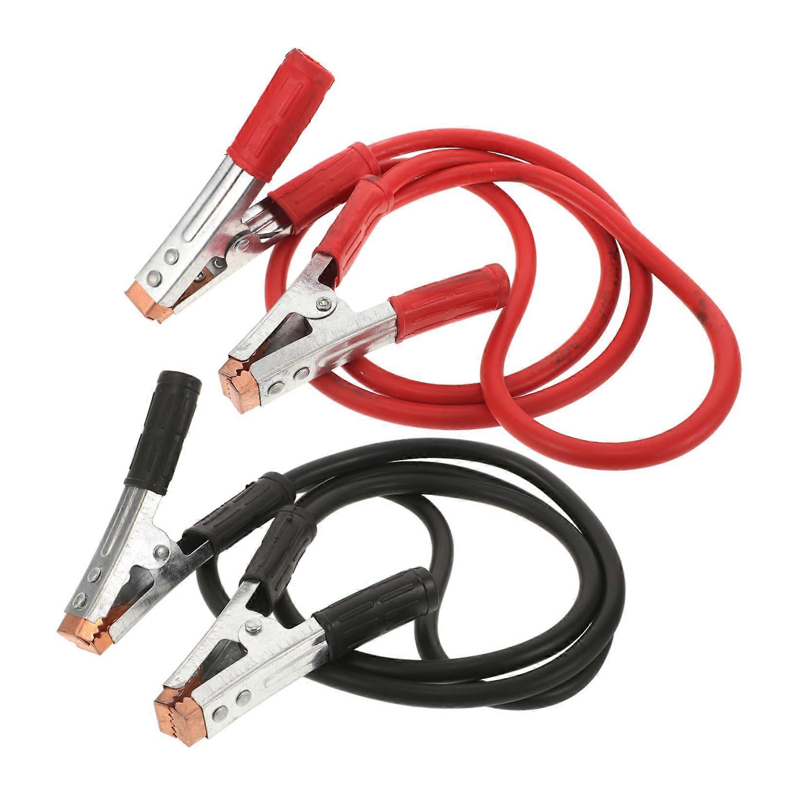 Jumper Cable Clamp Set with Quick Connect Spring Leads for Car Battery Boost and Winch Wiring