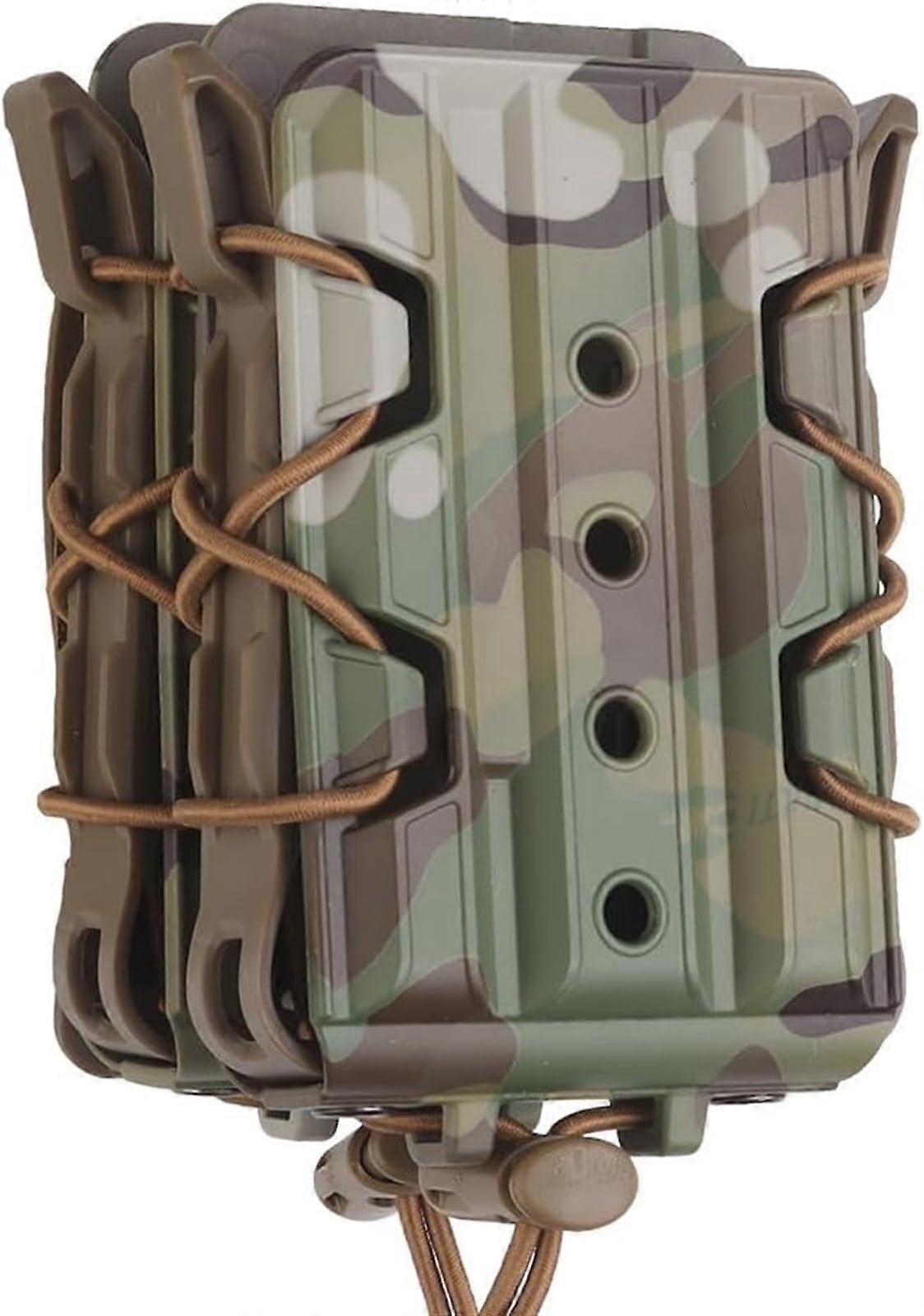 5.56 mm Double Magazine Bag with Open , Removable Tactical Molle Magazine Pouch, Holster Magazine, Carrier Magazine Pouch for Airsoft Hunting (CP)