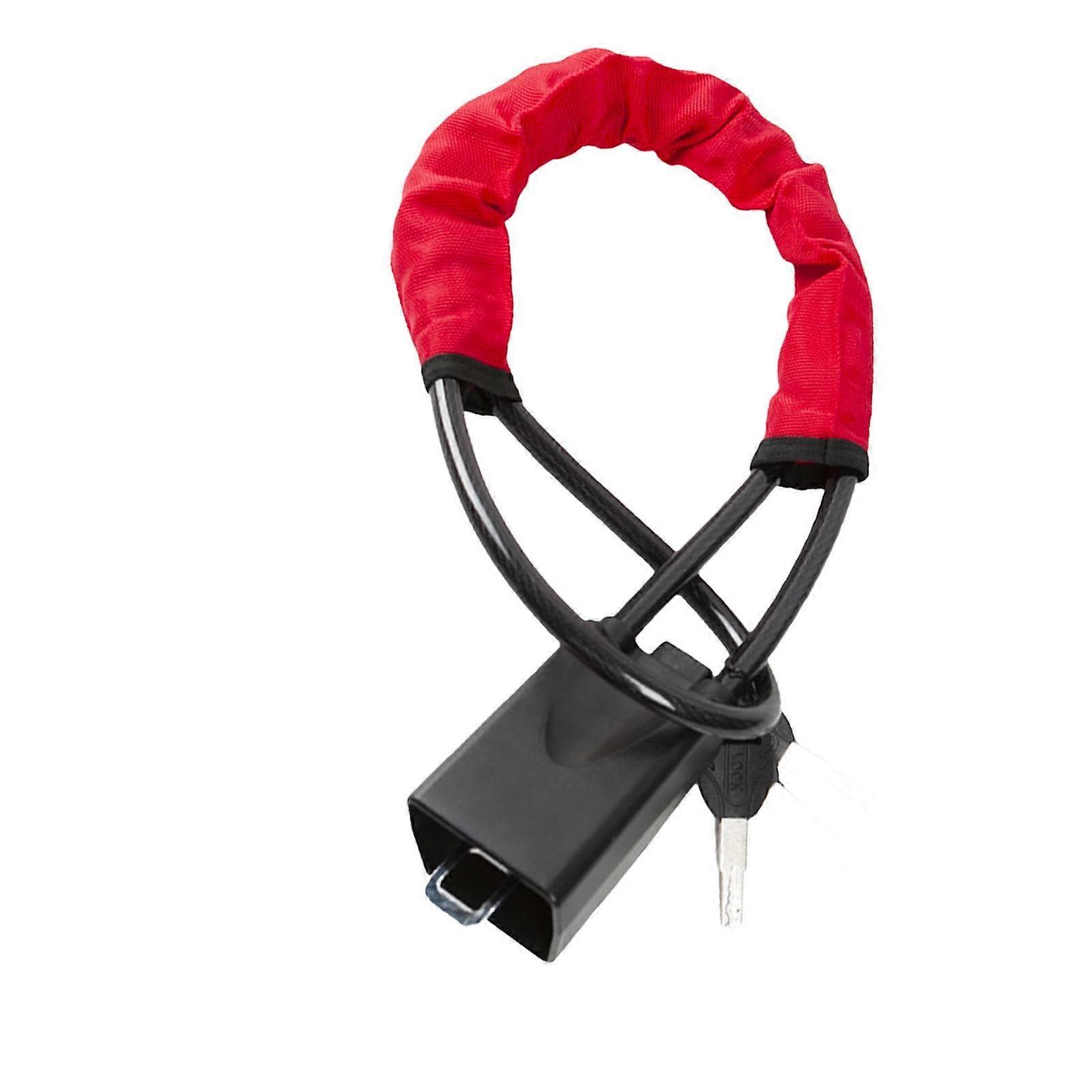 Car Steering Wheel Lock - Red Anti-Theft Security Lock for Most Vehicles with Seat Belt Compatibility