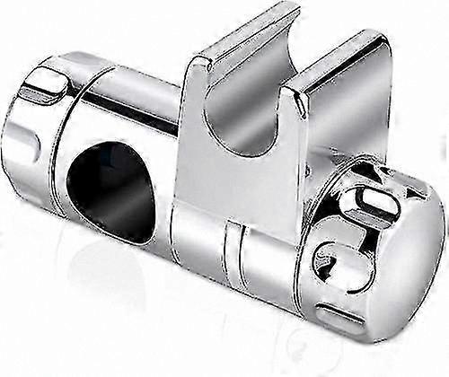 Adjustable Wall Mount Shower Holder, Durable ABS Plastic with Chrome Finish, 18-25mm Outer Diameter Slide Bar for Handheld Shower Heads