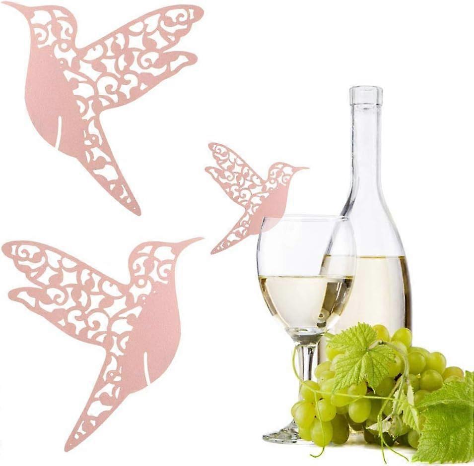 50pcs Place Cards, Little Bird Shape Table Name Cards for Wine Glass