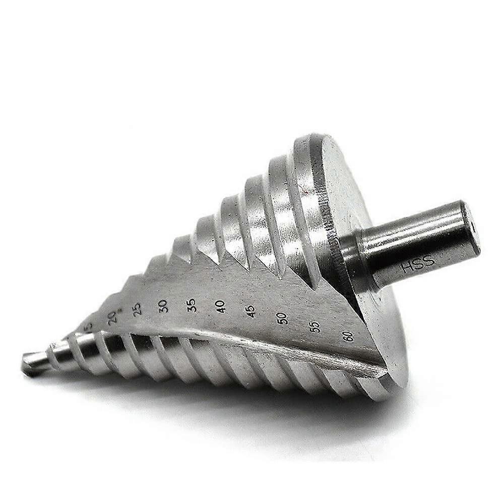 HSS Step Drill Bit 660mm 12 Steps Spiral Groove Hole Cutter Step Cone Drill Bit for DIY Wood Sheet