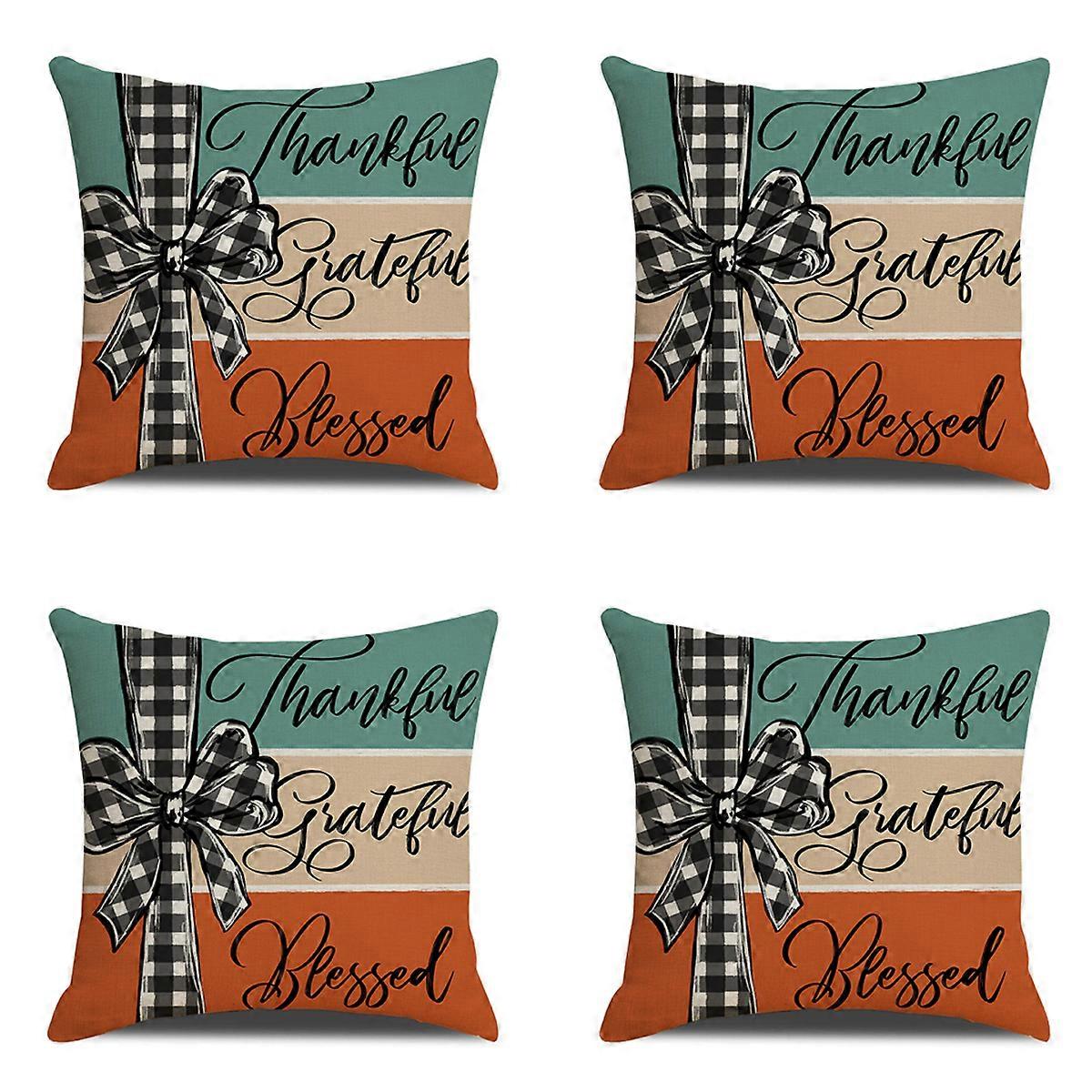 Blue pumpkin-shaped cushion cover, decorative set for your fall decor