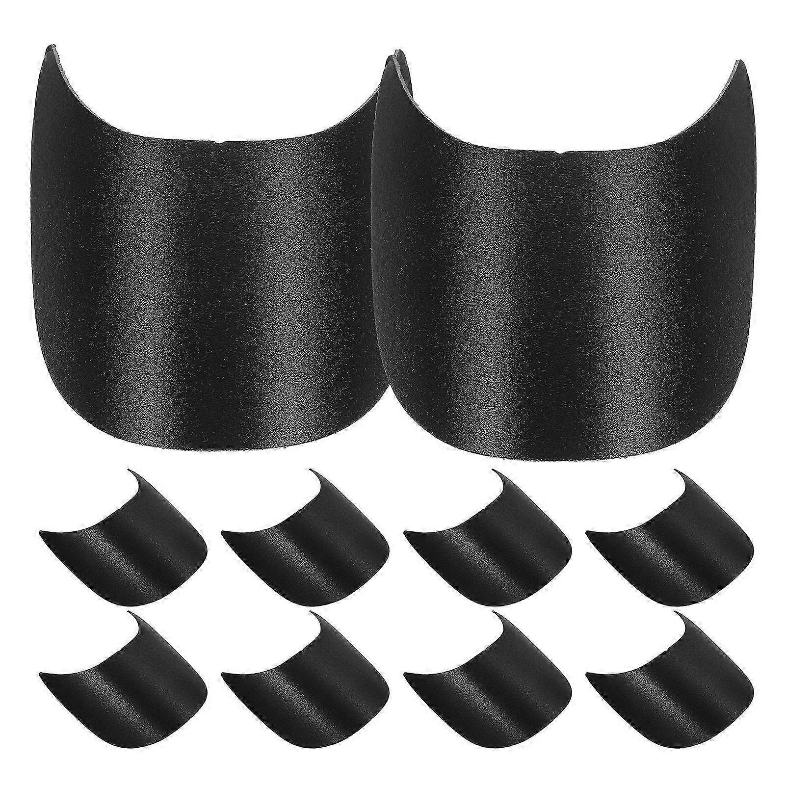 キャップバイザーインサート湾曲構造、野球帽、ゴルフハット用 10Pcs18.00X9.50X0.20CMBlack SZRH A-D