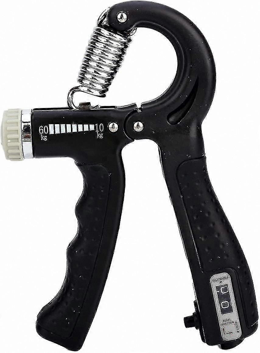 Adjustable Resistance Hand Exerciser for Forearm and Wrist Muscle Training, 10-60 Kg Finger Grip Strengthener Counting Clamp