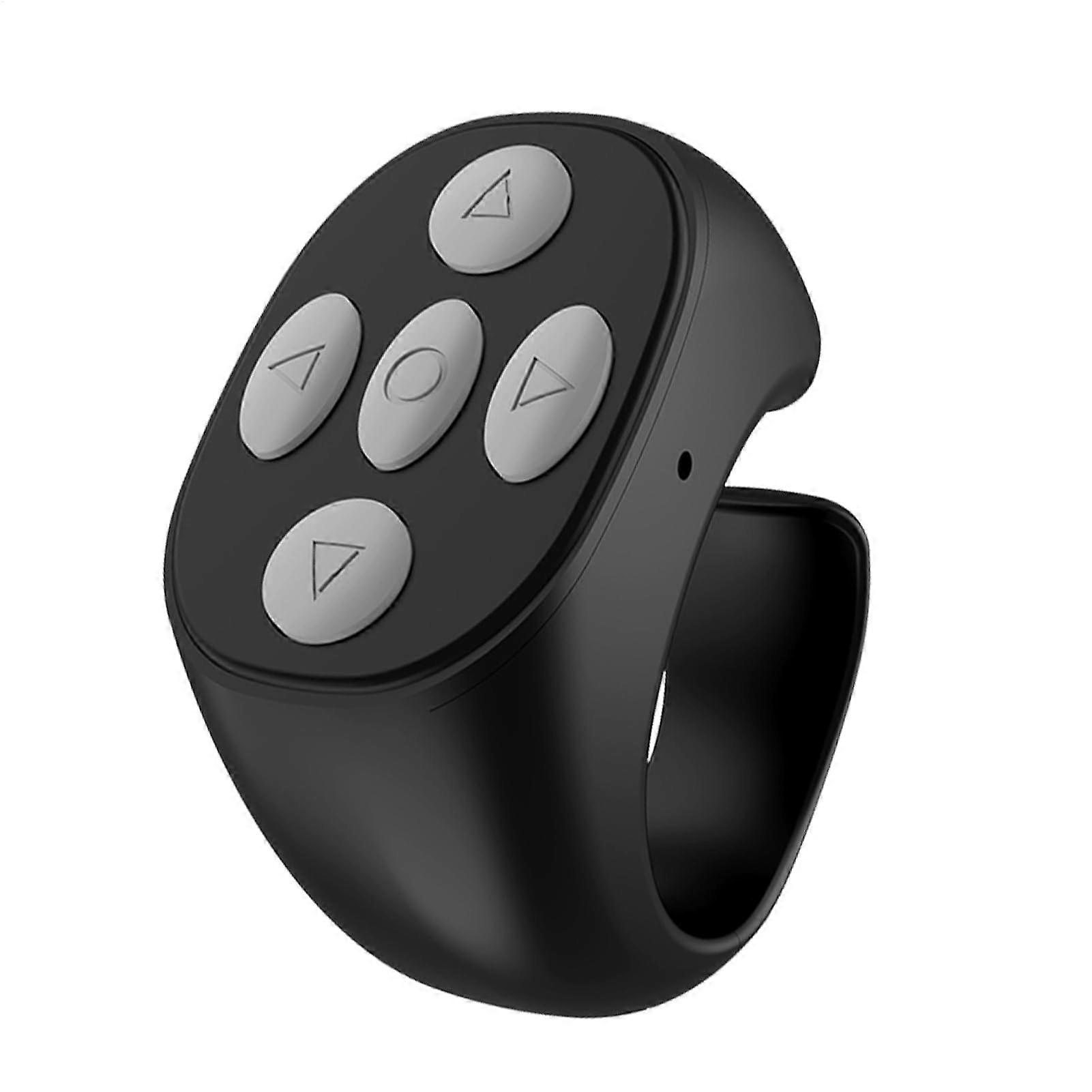 Scrolling Ring Remote Control  Camera Shutter Remote,Portable Scroller Ring for Watching Short Videos, Taking Pictures, Social Media Use Black