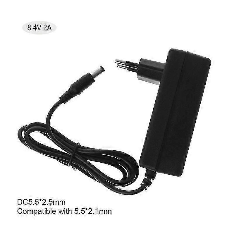 Battery Charger 8.4V DC 2A Intelligent Lithium Li-on Power Adapter EU US Plug Transformer Full Stop Automatically
