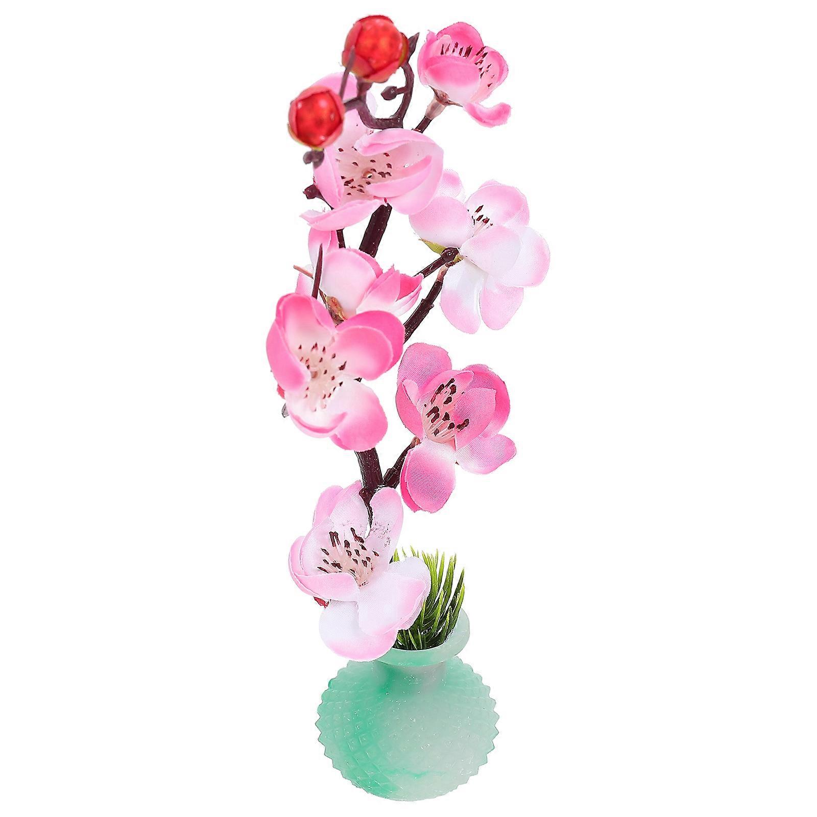 Sushi Dish Decor Flower Shape for Dining Decoration Rosy Plastic and Resin Decoration 1Pc