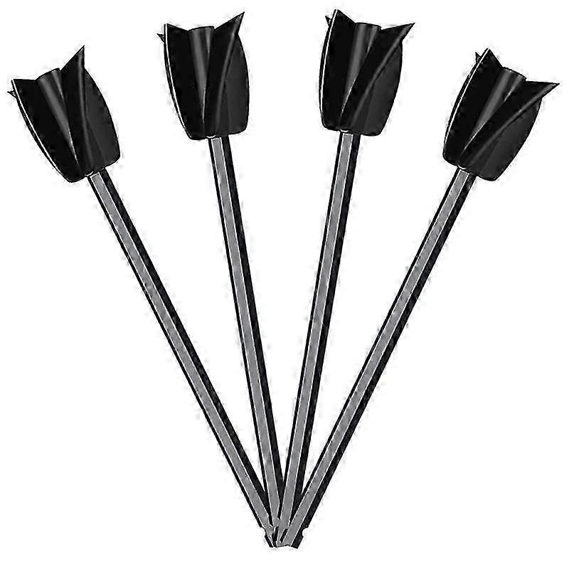 4Pcs Epoxy Mixing Stick Paint Stirring Rod Cement Paint Mixer Attachment with Drill Chuck for Oil Paint(Black)