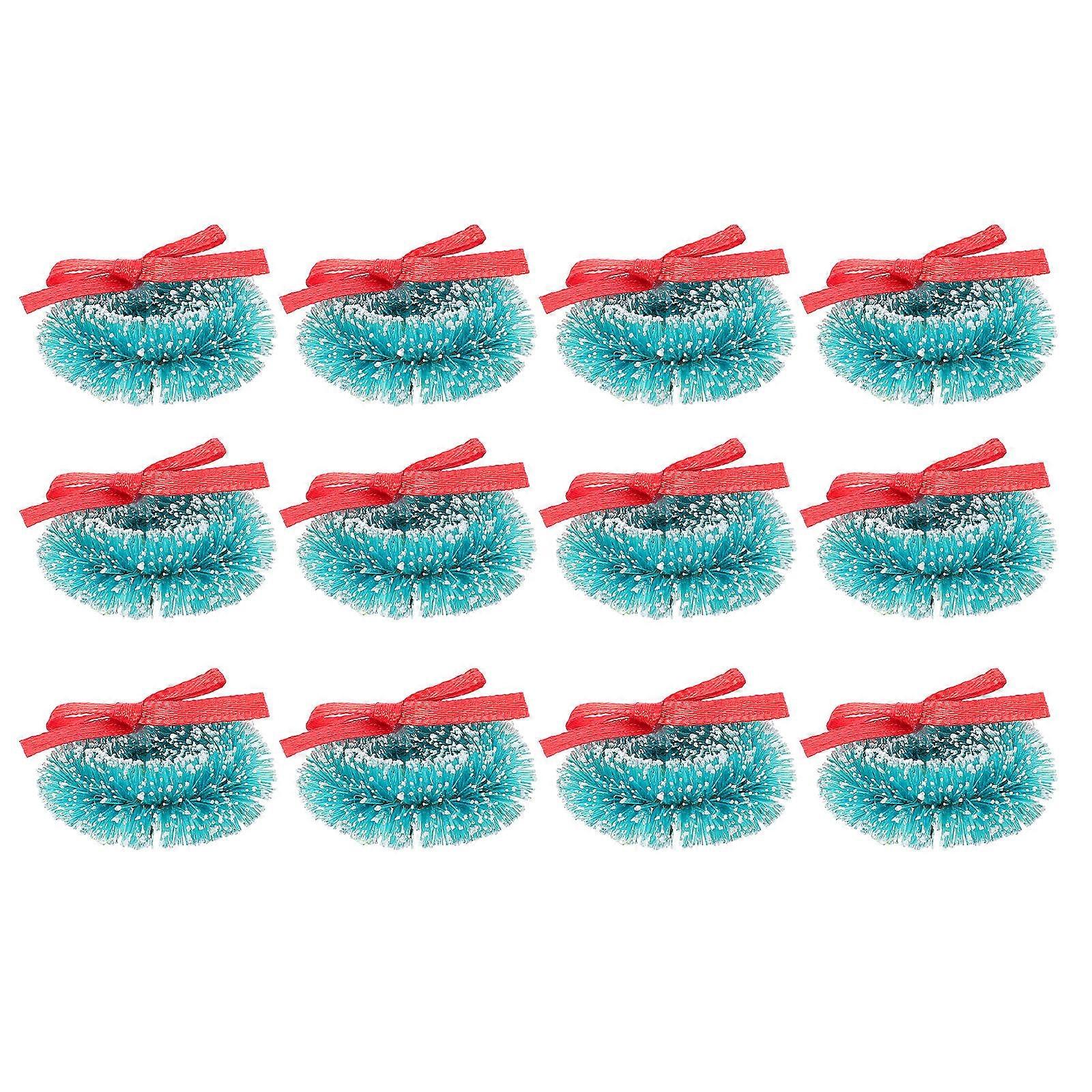 Mini Simulation Garland Blue Artificial Wreaths for Wall Decoration Children's Toy Natural Fiber Material Hanging Ornament 12Pcs