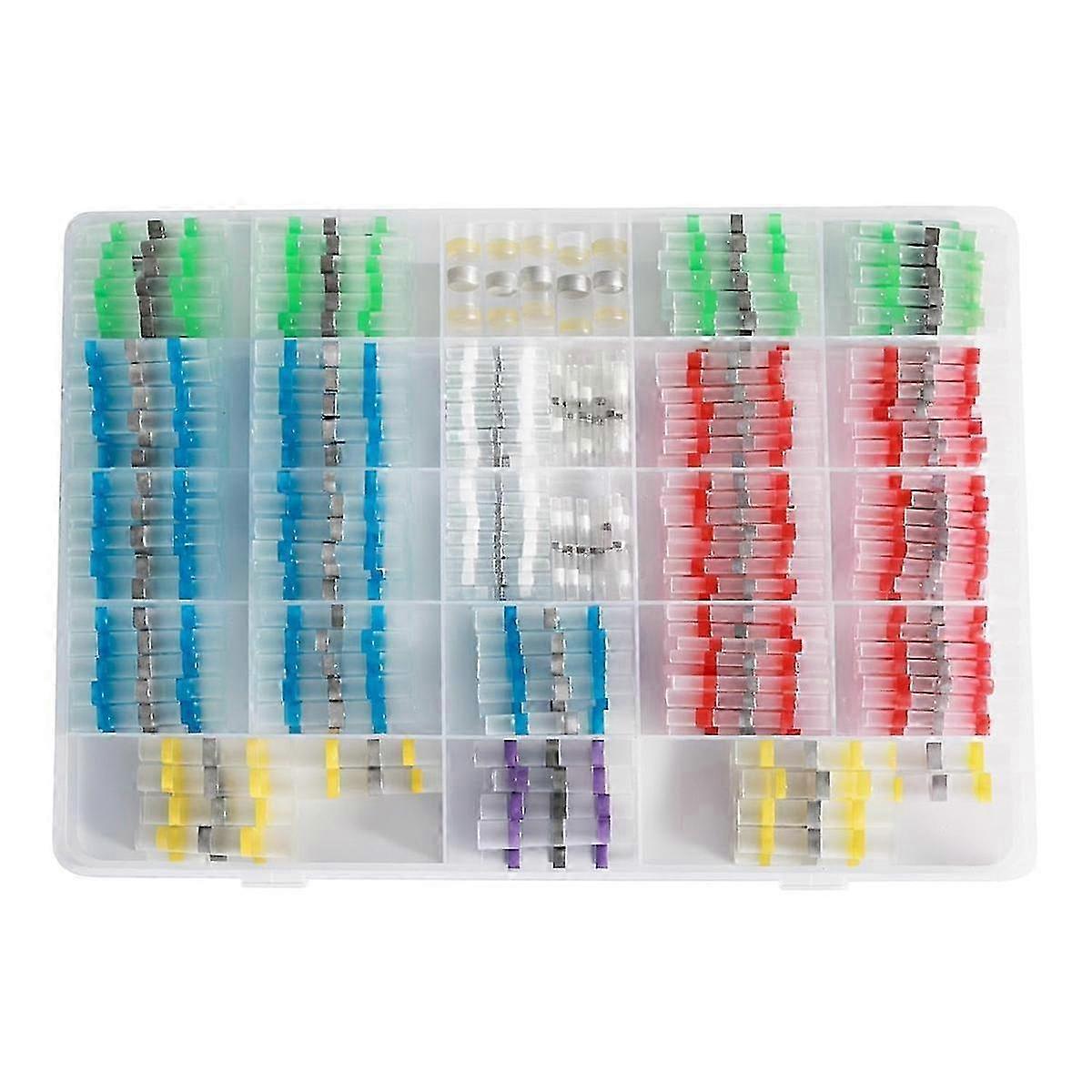 400pcs Solder Connectors with Heat Shrink Waterproof Electrical Docking Joints for Sealing Wire Connections Terminal