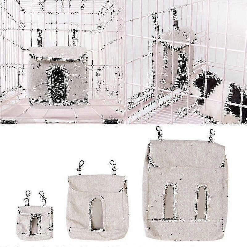Kanin hø foderpose med foderhul, marsvin chinchilla kanin hamster høpose opbevaringspose f