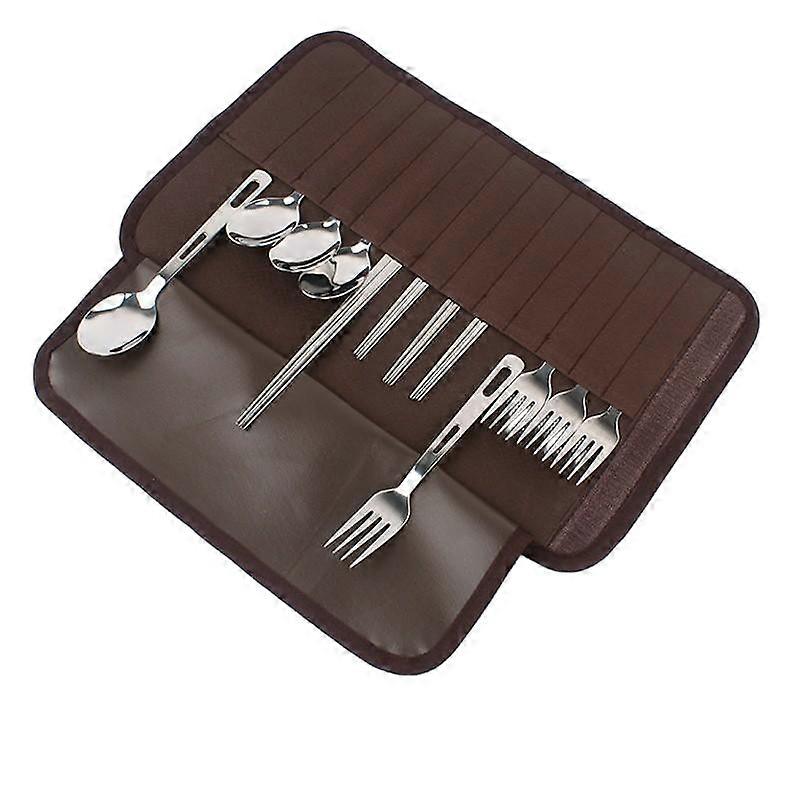 Outdoor picnic tableware set, 12 pieces, environmentally friendly, portable and brand-licensable