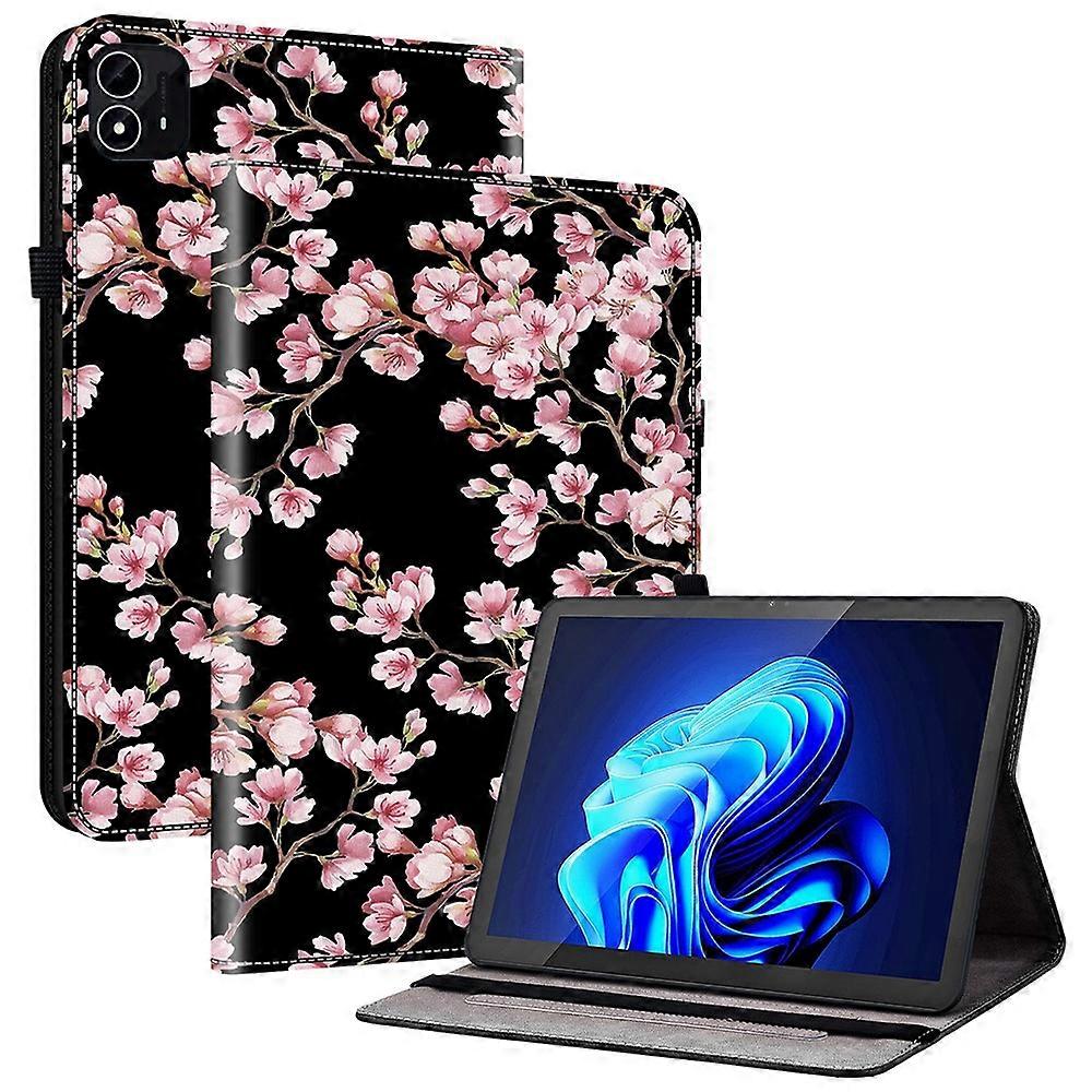 Compatible For itel Pad One Leather Case Pattern Printed Stand Tablet Cover with Card Slots