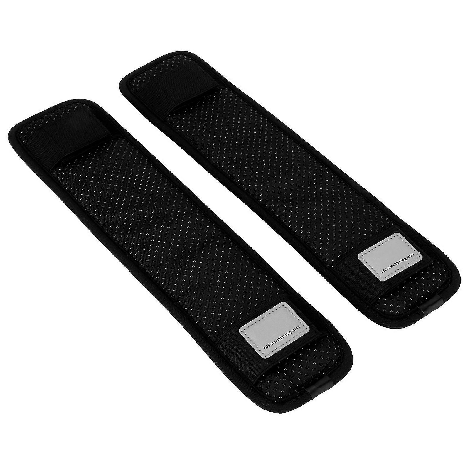 2Pcs Infrared Shoulder Strap Pad Detachable Backpack Decompression Belt Cushion Accessory Black