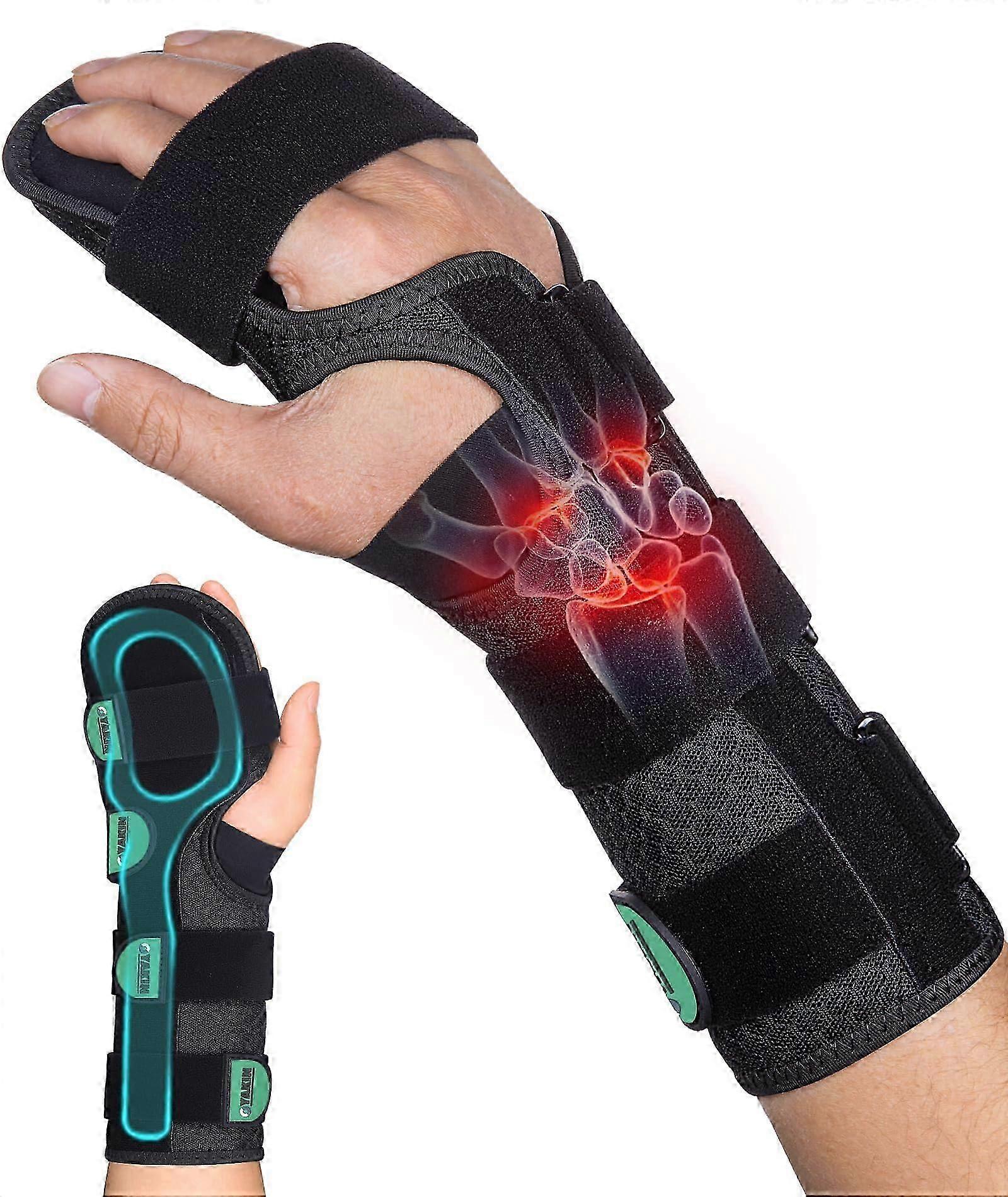 Resting Hand Splint for Stroke Recovery Carpal Tunnel Night Immobilizer with Removable Splints Pain Relief
