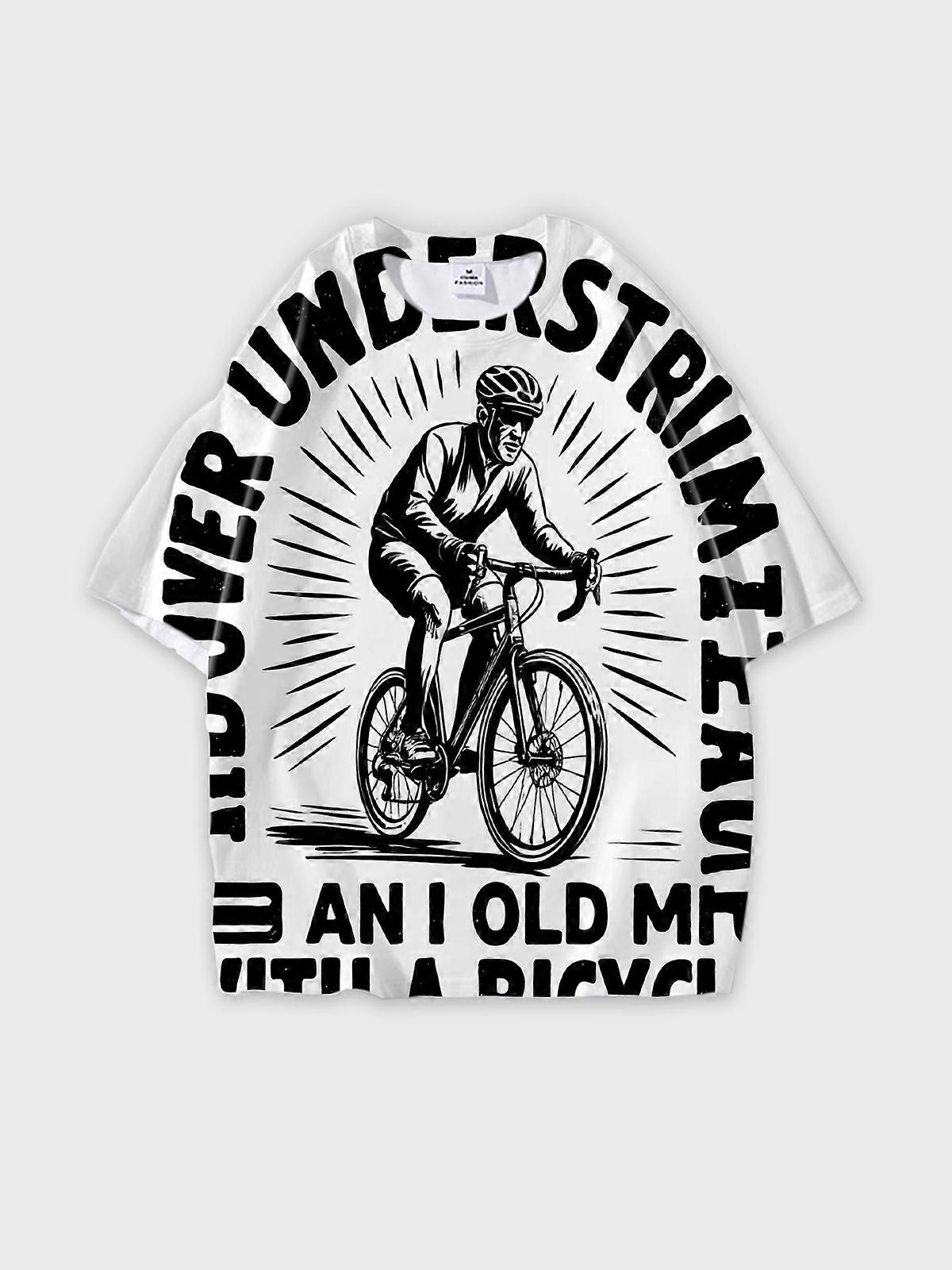 T-Shirt Short Sleeve Round Neck, Summer Casual Loose Graphic Tee, Unisex Pattern U2129