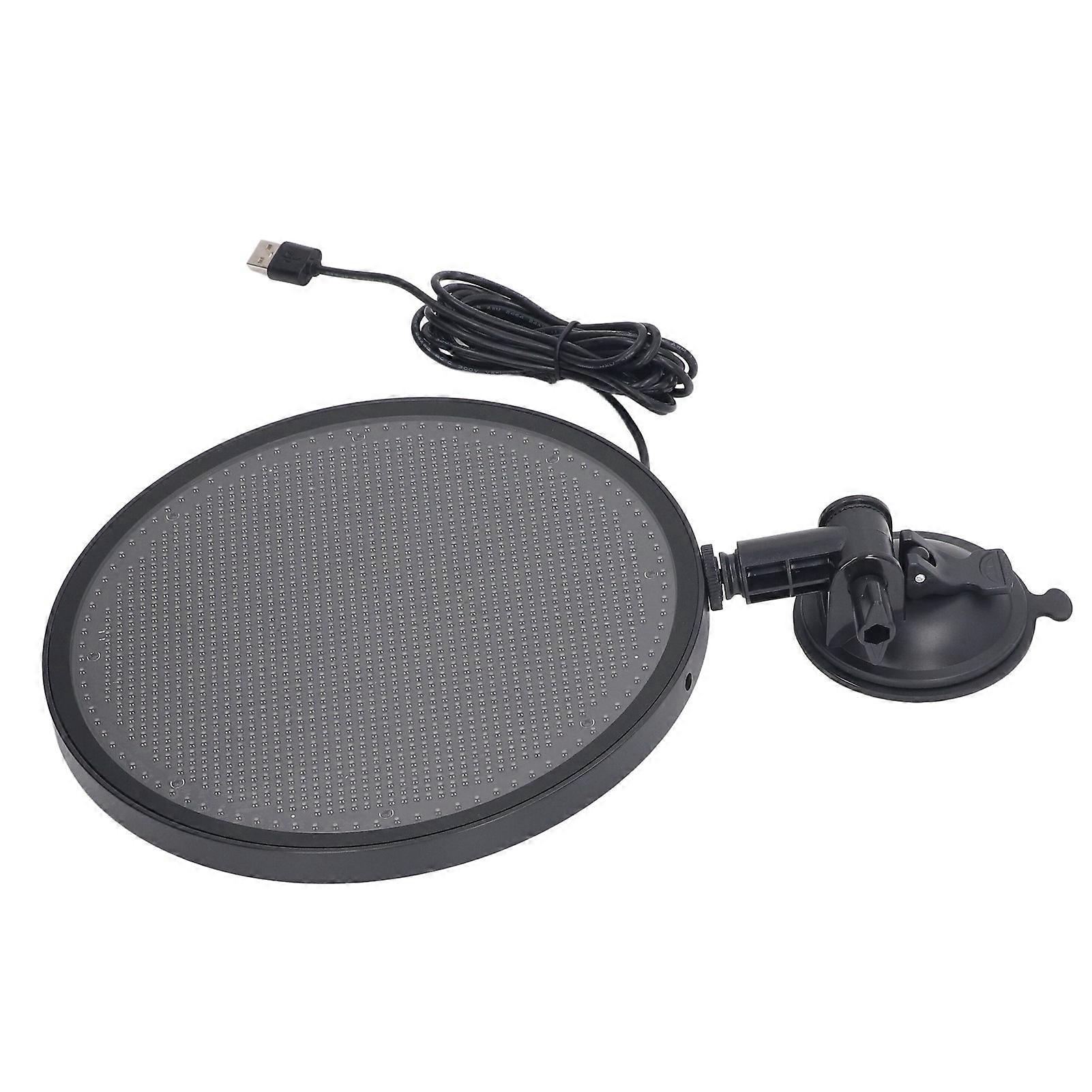 Circular LED Window Sign Programmable Scrolling Message Board 48x48 Resolution 5V USB Powered 