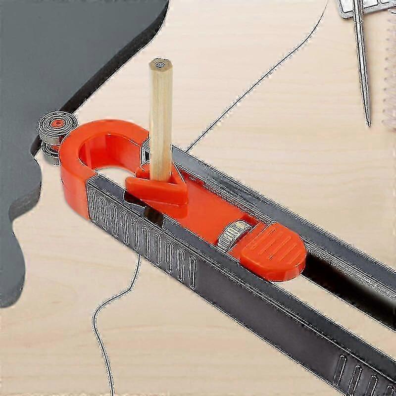 Contour Gauge Ruler With Lock, Profile Tracing Ruler With Pencil, Contour Ruler For Accurately Copying Irregular Shapes, Contour Duplicating Gauge For
