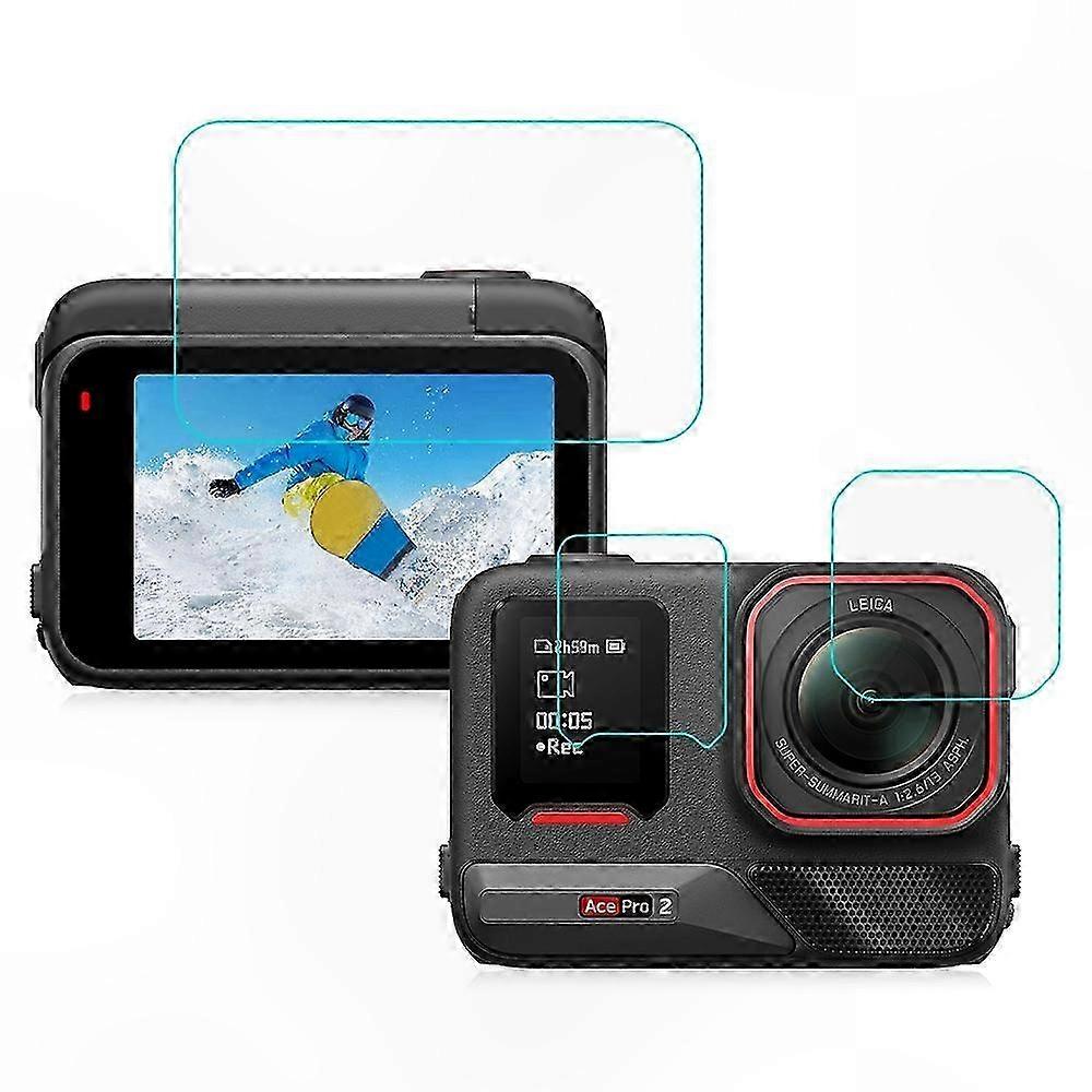 3-in-1 Tempered Glass Screen Protector for Rear, Front, and Lens Transparent Film