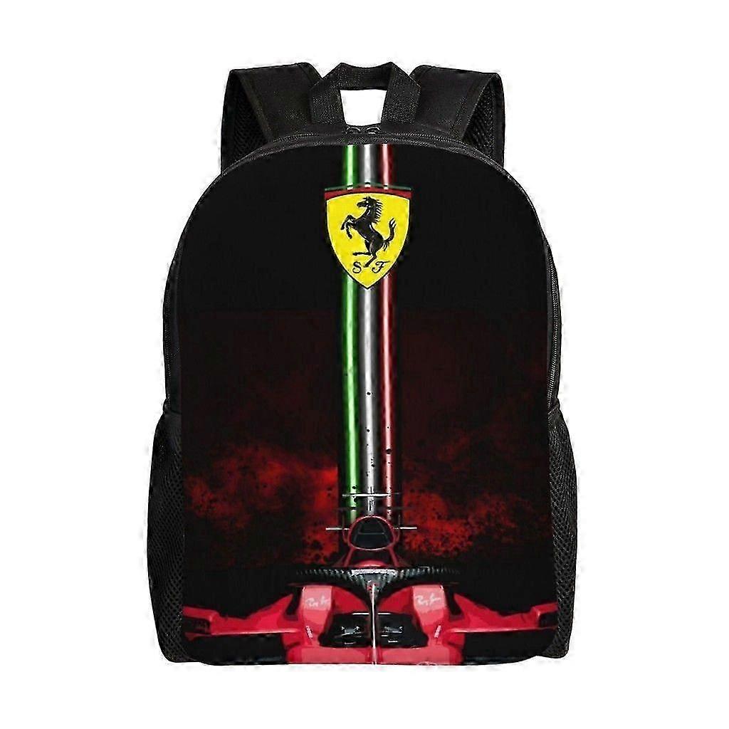 פרארי תיק בית ספר קריקטורה תרמיל אופנה בנים תיק סטודנט תיק בית ספר נסיעות-hjka332